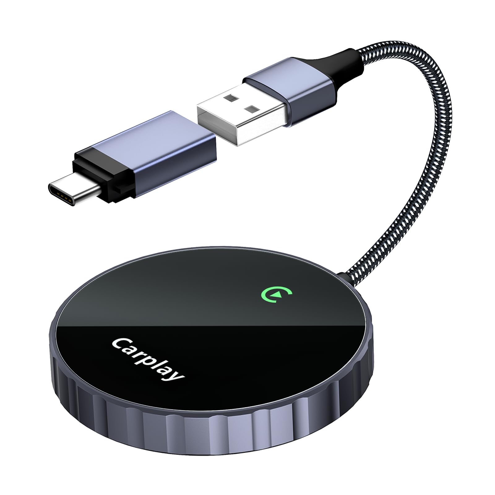 Wireless CarPlay Adapter for iPhone - No Lag Apple CarPlay Dongle, Stable Auto-Connect USB Plug & Play, Convert Wired to Wireless CarPlay for iOS 10+ - Perfect for Commuting, Road Trips & Hands-Free Driving