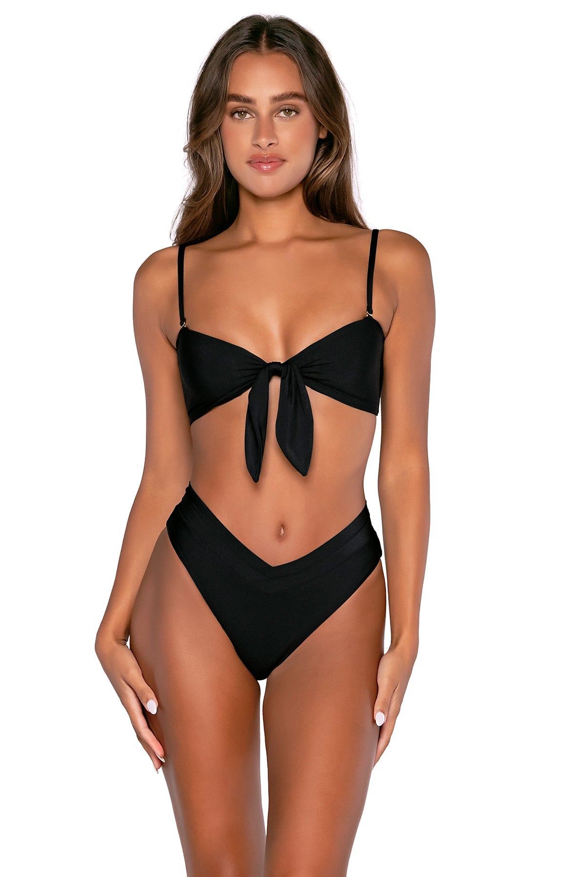 B Swim Black Out Eloise Bikini Top - Sexy Adjustable Triangle Bikini Top for Women - Perfect for Beach, Pool, and Summer Vacations