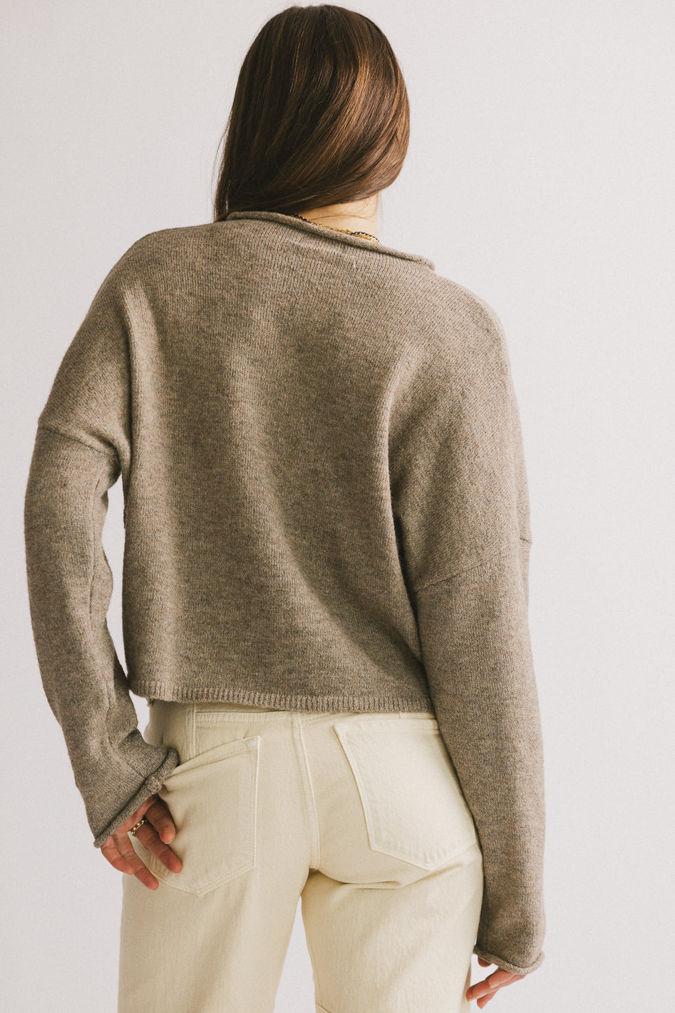 Maci Cardigan Women's Knitted Sweater - Soft & Cozy Mocha Brown Long Sleeve Open Front Cardigan for Fall & Winter | Perfect for Office, Lounge & Casual Outfits