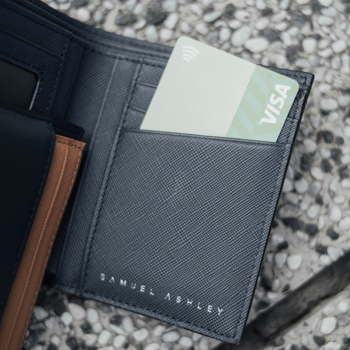 Warren Vertical RFID Leather Wallet with Detachable Card Holder - Slim Bifold Wallet for Men, Perfect for Travel & Everyday Use
