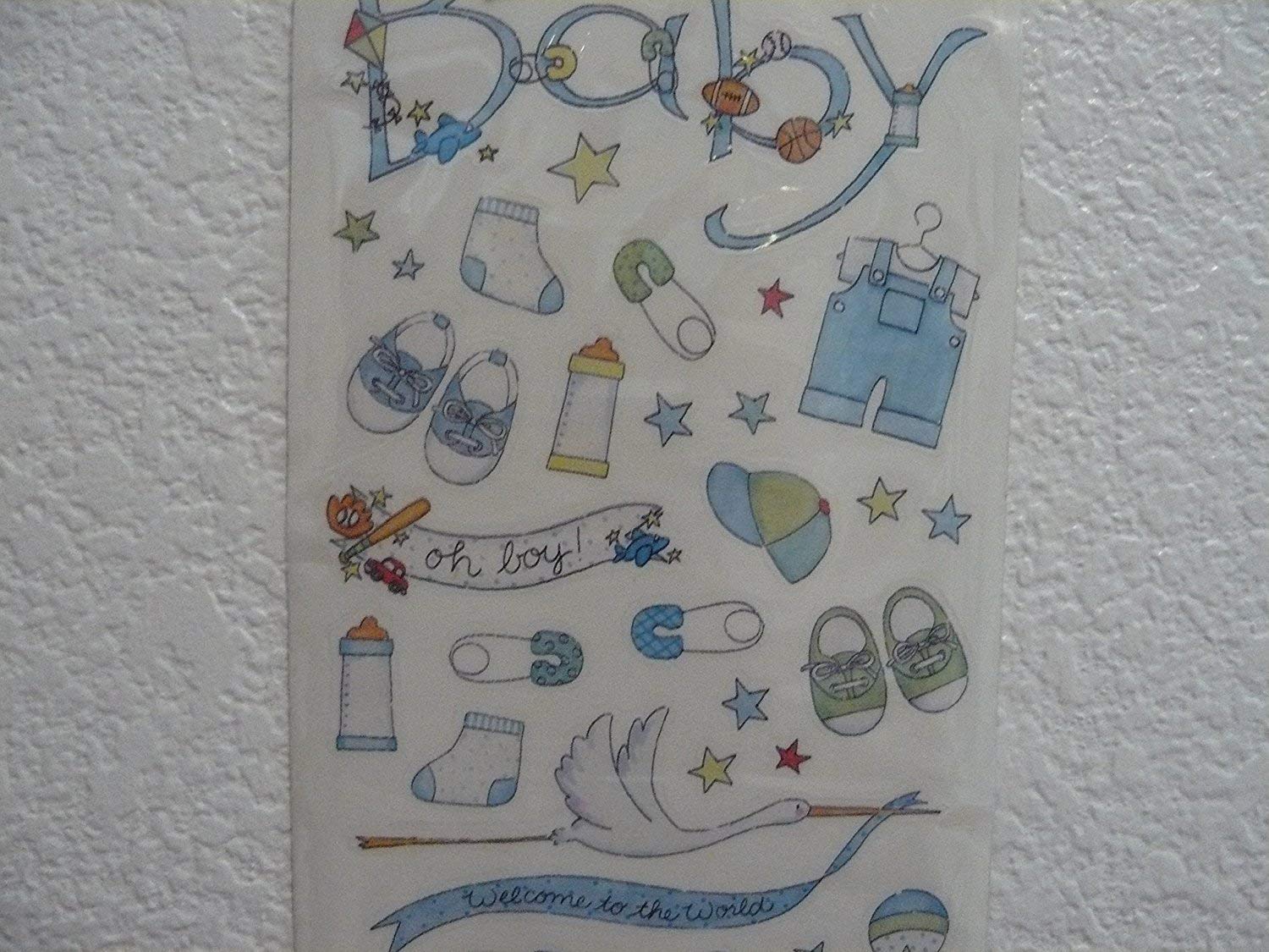 Adorable Baby Boy Stickers - Fun & Colorful Decals for Nursery, Scrapbooking & DIY Crafts - Perfect for Baby Showers, Birth Announcements & Kids' Rooms