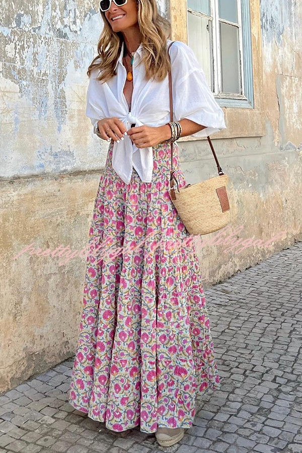 French Dreaming Linen Blend Front Tie Blouse - Women's Elegant Casual Shirt for Summer, Office & Date Night Outfits