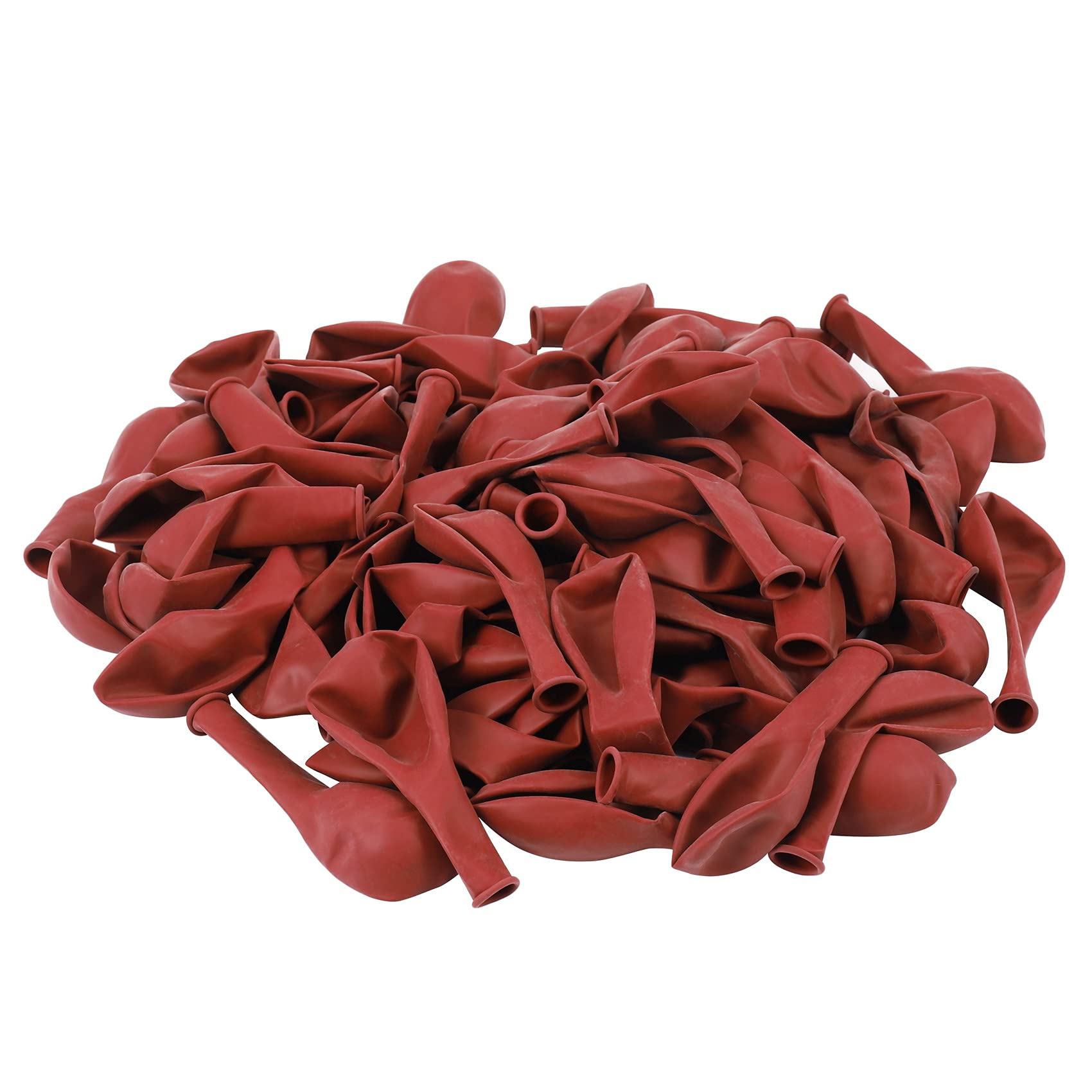 100Pcs Ruby Red Metallic Balloons - Glossy Chrome Pearl Latex Balloons for Wedding, Party, Birthday Decorations - Perfect for Indoor & Outdoor Events, Photo Backdrops, Baby Showers, Anniversaries