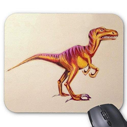 Durable Gaming Mouse Pad with Precision Seam - Dinosaur Painting Print Mouse Mat for PC, Laptop & Office Use
