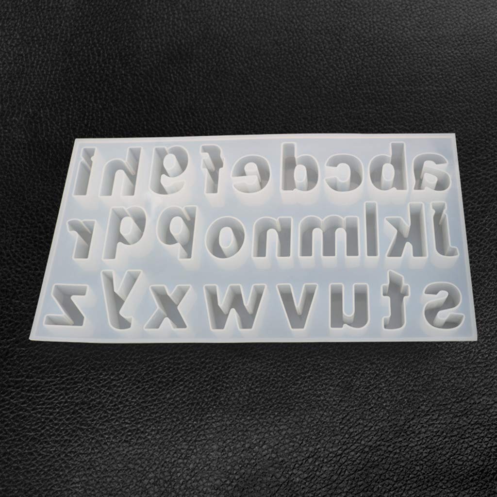 DIY Alphabet & Number Silicone Molds for Epoxy Resin Crafts - Lowercase Letter Molds for Jewelry Making, Cake Decorating & Home Decor Projects