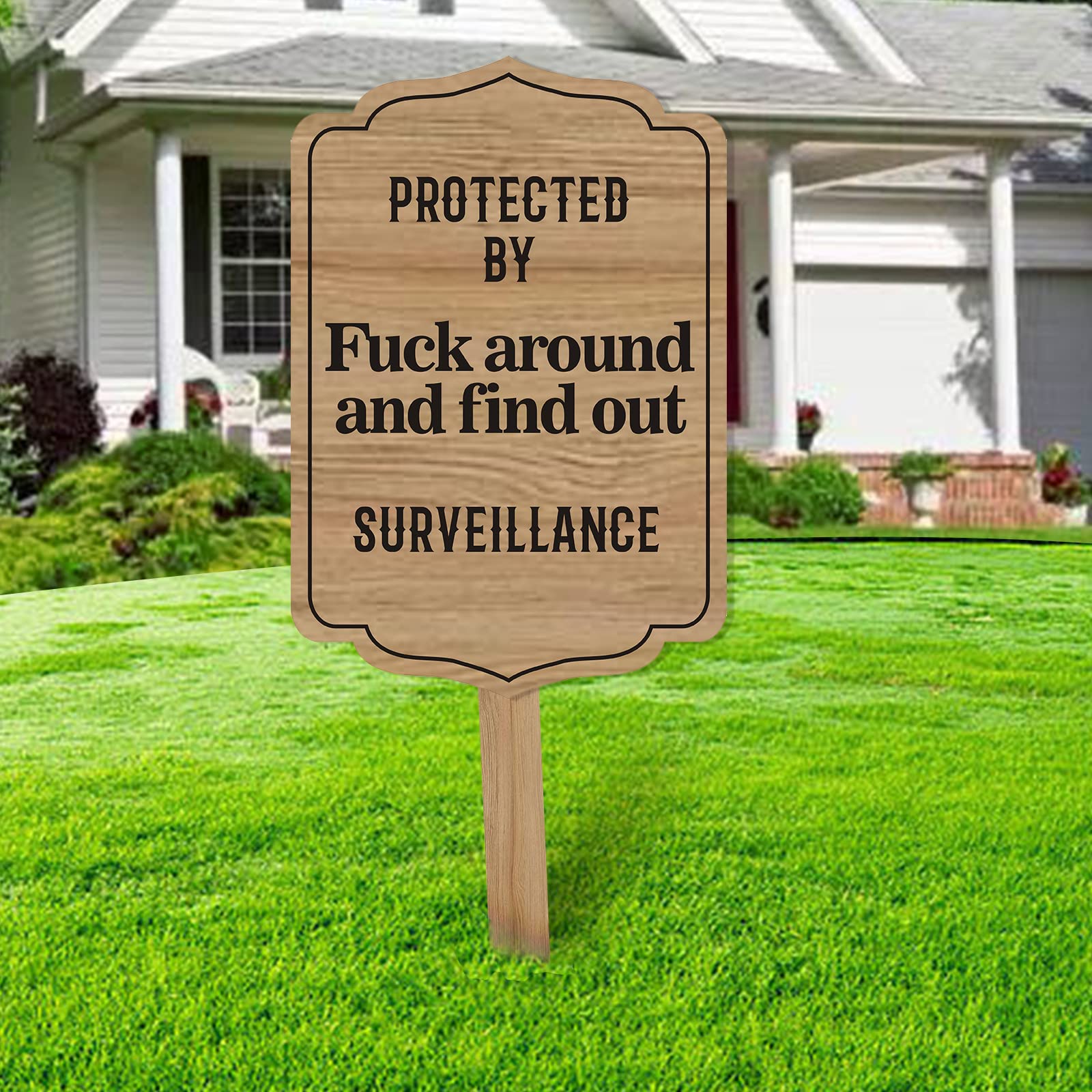 2PCS Yard Signs - Durable 'Fuck Around and Find Out' Home Security Signs for Outdoor Protection | Perfect for Front Yard, Driveway & Property Security