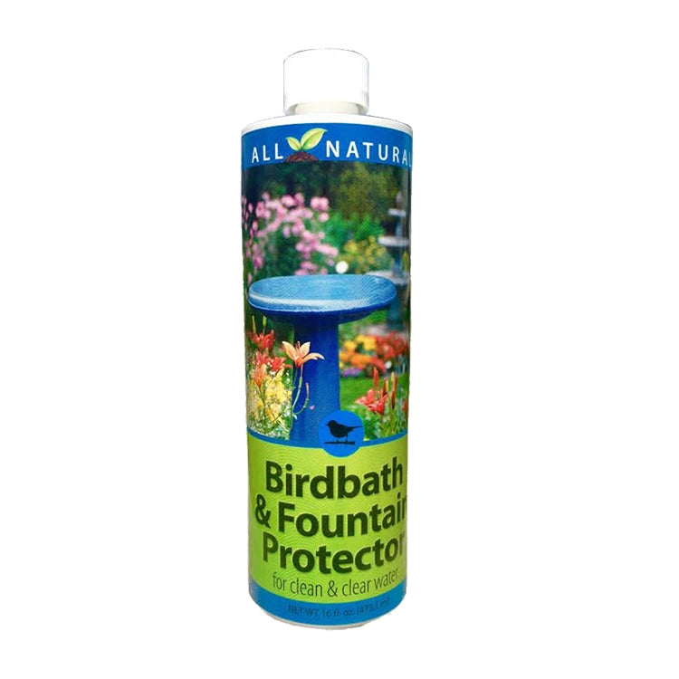 16 oz Birdbath & Fountain Protector - Keep Water Clean & Prevent Algae Growth - Ideal for Outdoor Garden Decor & Bird Baths