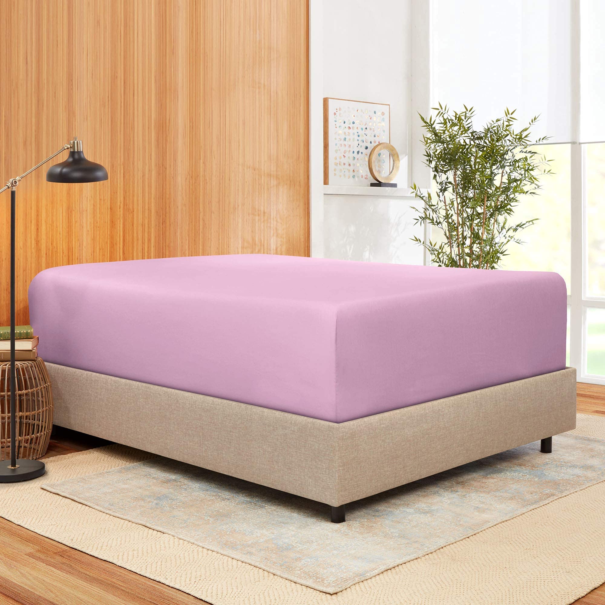Organic Cotton Fitted Sheet 600 Thread Count - Full XL Size for Deep Mattress | Soft, Breathable & Durable for Home & Hotel Use