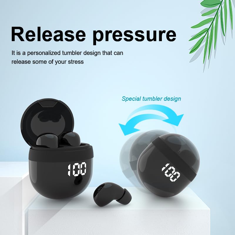 Mini Invisible Wireless Bluetooth Earbuds - IPX5 Waterproof Sleep Earphones for Small Ear Canals - Noise Blocking Sleepbuds for Sleeping, Working, Music & Travel - Perfect for Side Sleepers, Office Use & Daily Commute