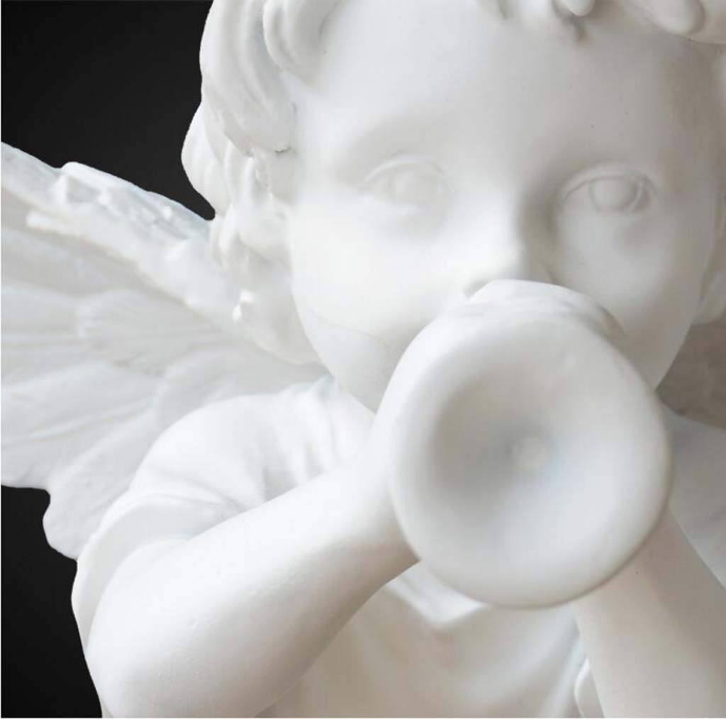 Resin Angel Statue Sculpture - 15 Inch Tall Home & Garden Decor, Handcrafted Angel Art for Office, Living Room, and Outdoor Spaces