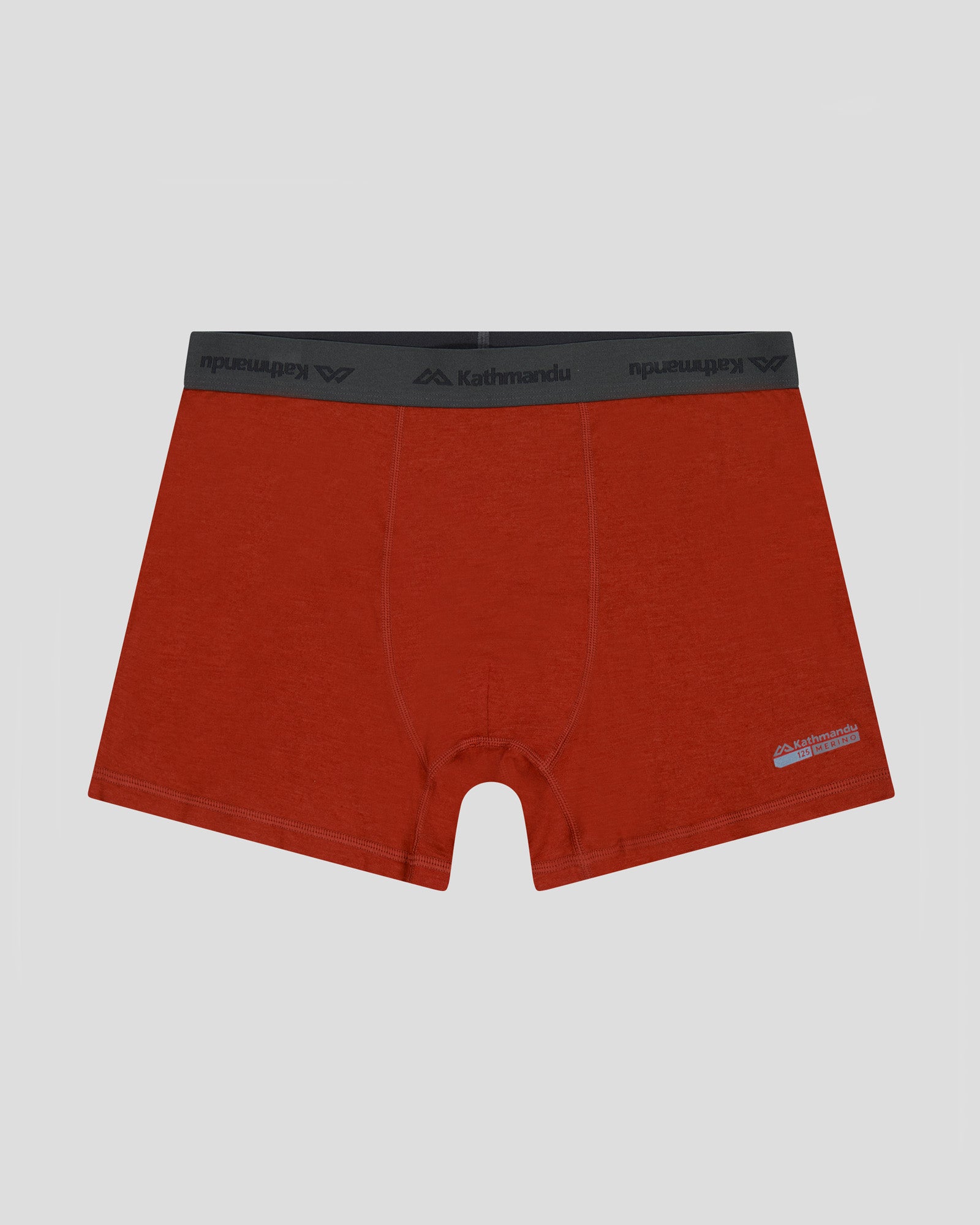 Men's K Merino 125 4.5 Inch Boxer Briefs - Ultra Soft Merino Wool Underwear for Men, Breathable & Odor Resistant, Comfortable Daily Wear & Travel Underwear (Redwood)