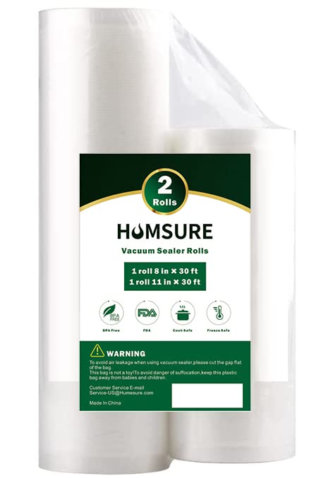 HUMSURE Vacuum Seal Bags - 2 Rolls (11