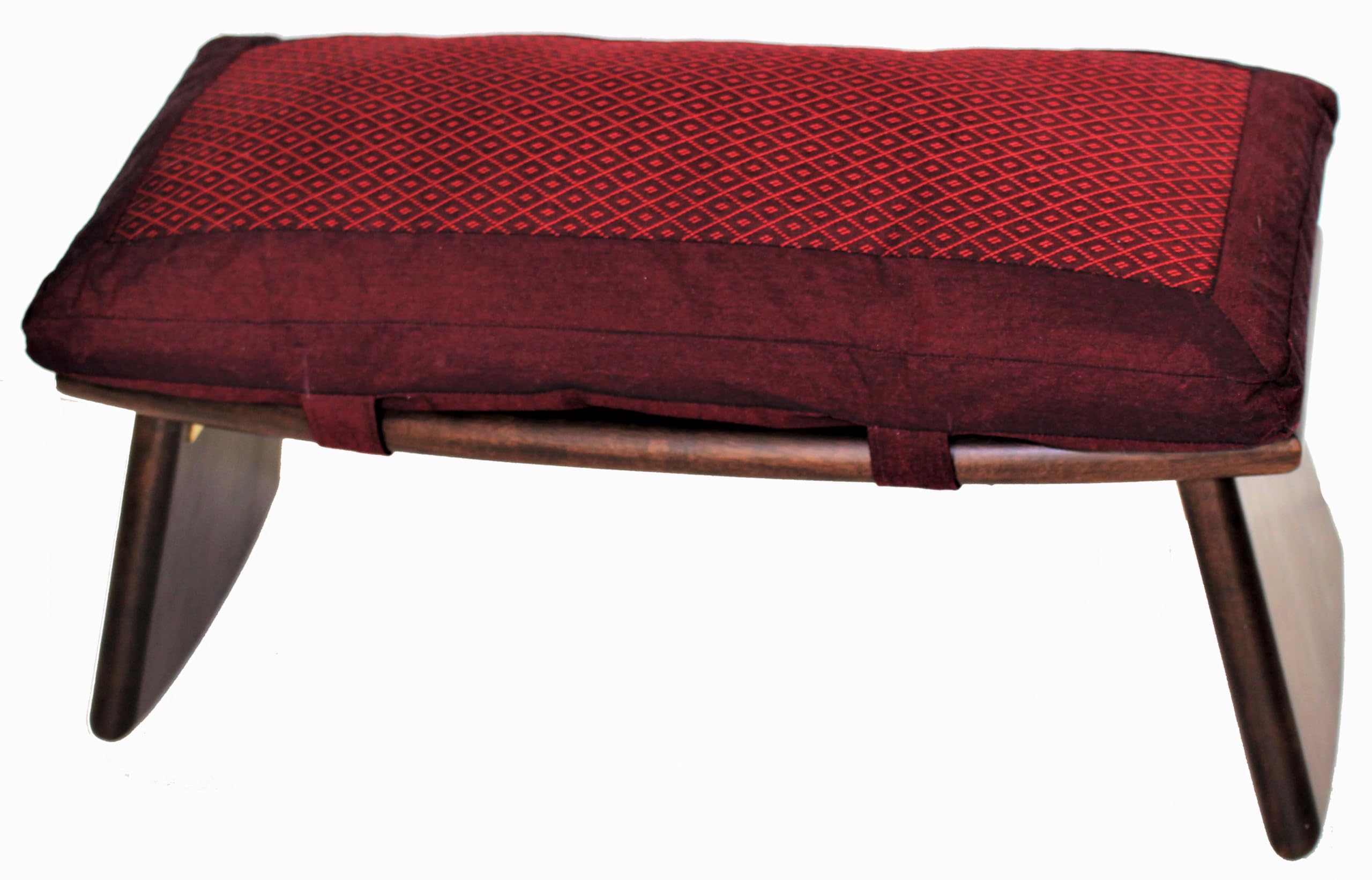 Premium Folding Meditation Bench & Cushion Set - Ergonomic Seiza Stool for Zen Yoga, Prayer & Mindfulness Practice at Home or Temple