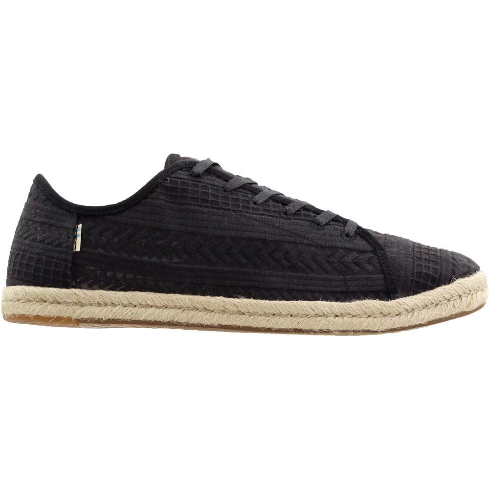 TOMS Women's Lena Embroidered Lace-Up Sneakers - Casual Comfort Shoes for Women - Black | Perfect for Everyday Wear, Work & Walking