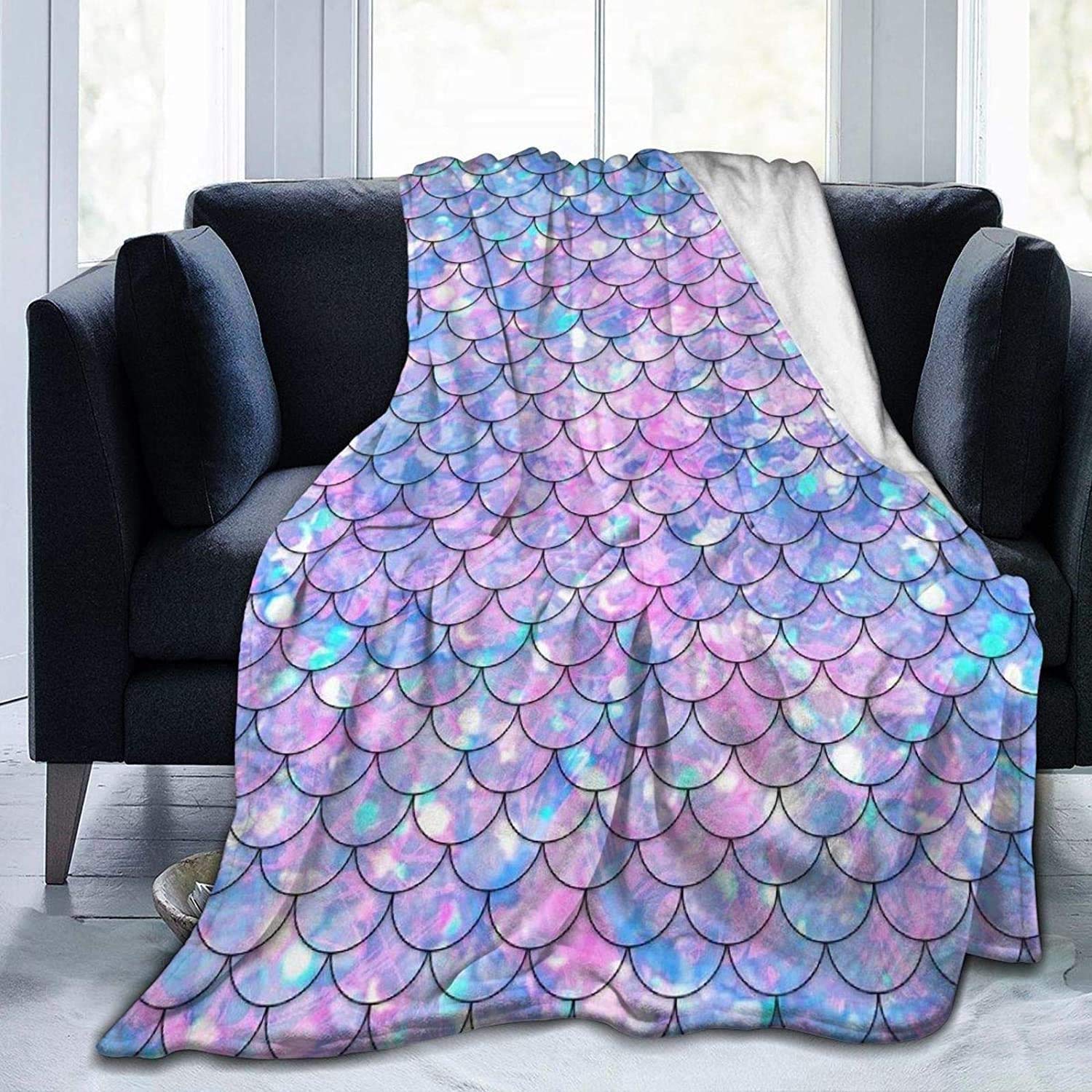 Soft Flannel Watercolor Sea Turtle Throw Blanket - 50