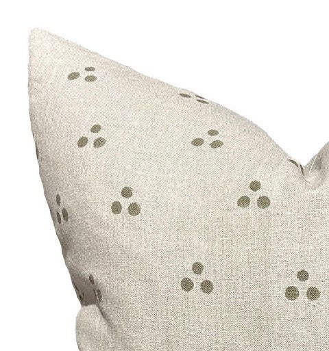 Ashland Nishaan Olive Green Designer Pillow Cover - Natural Cotton Decorative Throw Pillow Case for Living Room, Bedroom & Sofa