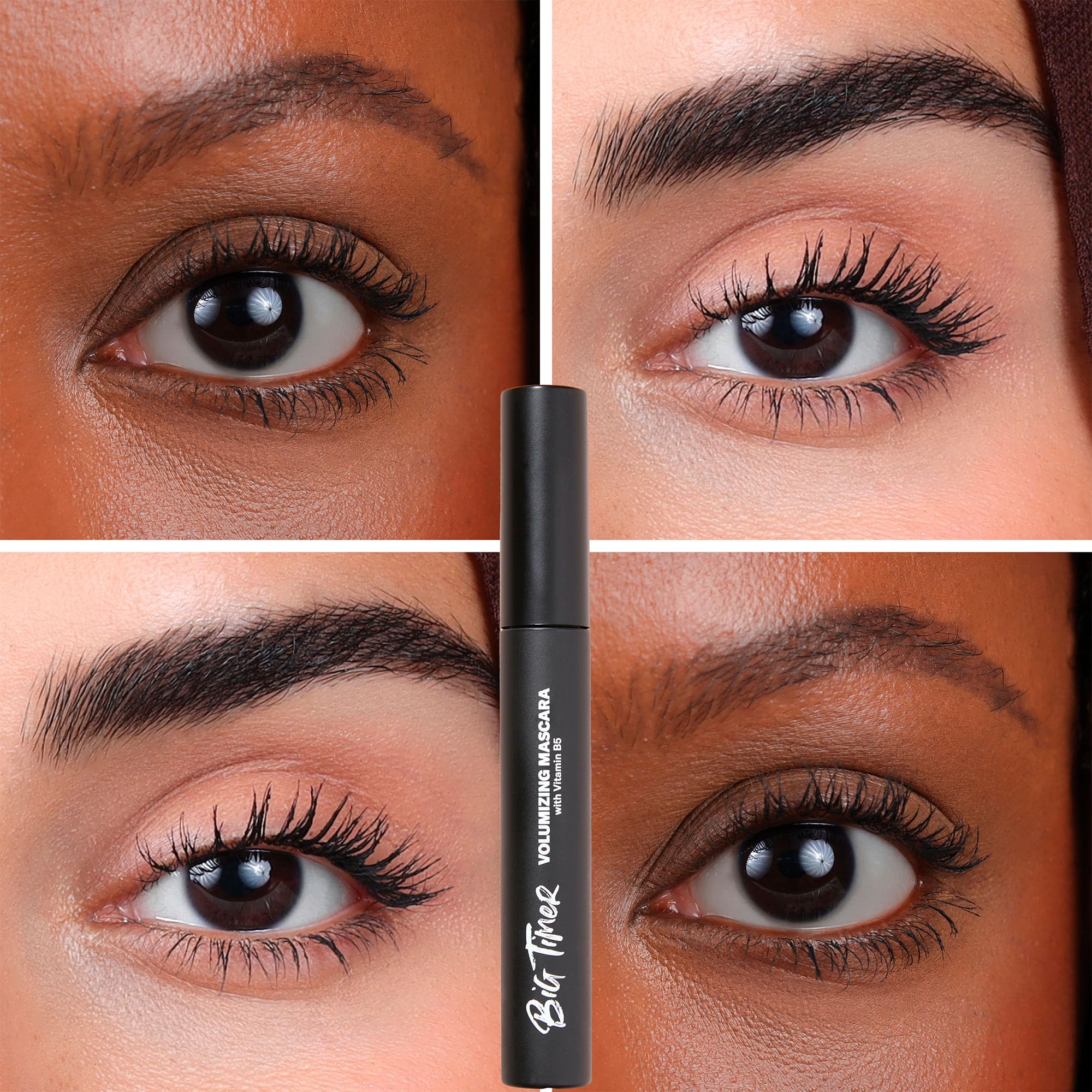 The Lip Bar Big Timer Volumizing Mascara - Lengthening & Nourishing Mascara for Dramatic Lashes | Best of Beauty Award Winner | Black | Perfect for Date Night & Special Occasions
