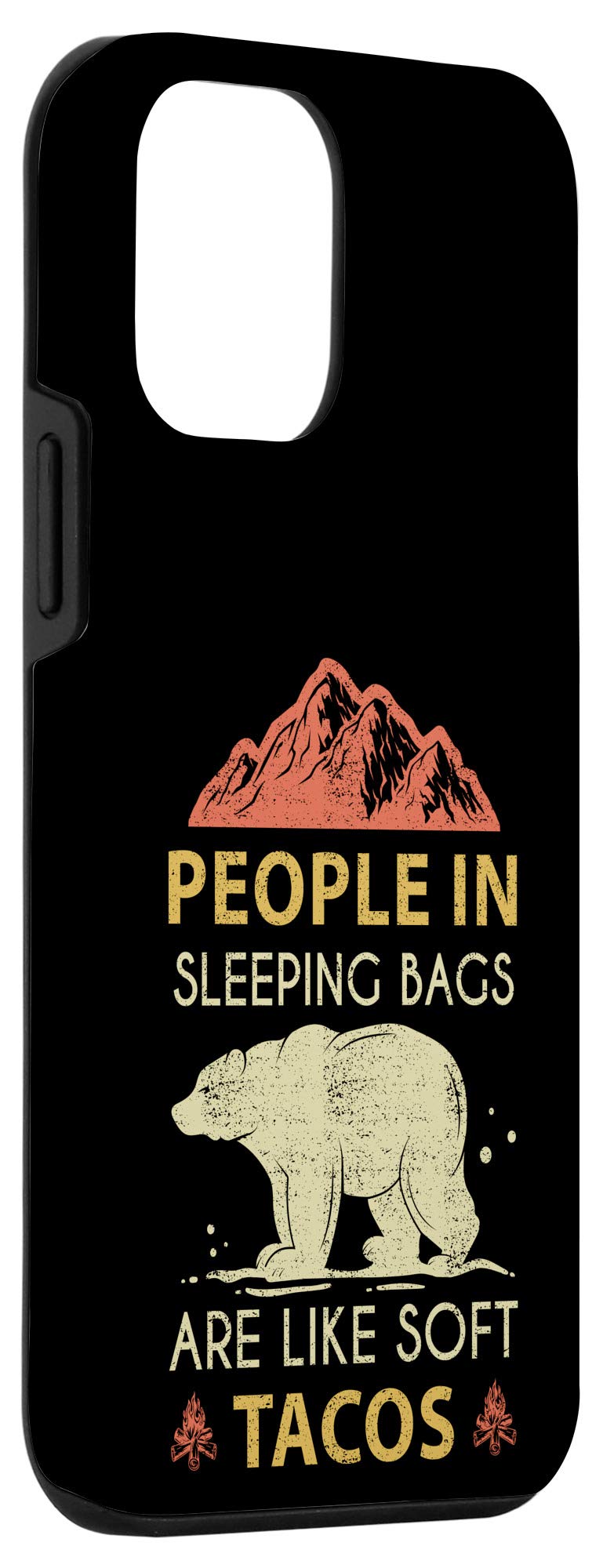 iPhone 12 Mini Bear Camping Case - Cute Soft Taco Design for Sleeping Bags | Perfect for Outdoor Adventures, Camping Trips & Nature Lovers