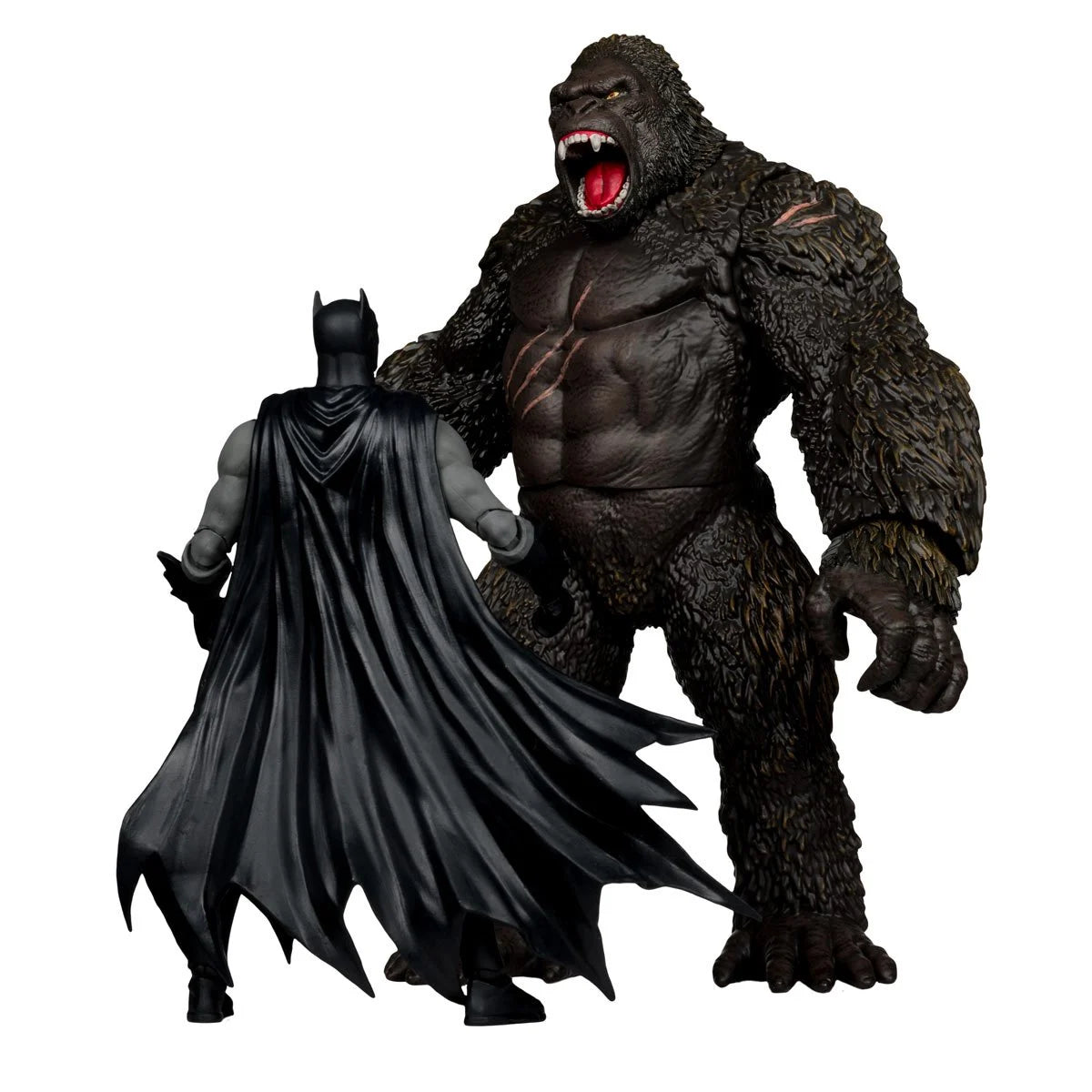 Batman vs. Kong & Justice League vs. Godzilla DC Multiverse Action Figure 2-Pack Set - Collectible Superhero & Monster Figures for Display, Gifts & Battle Scenes