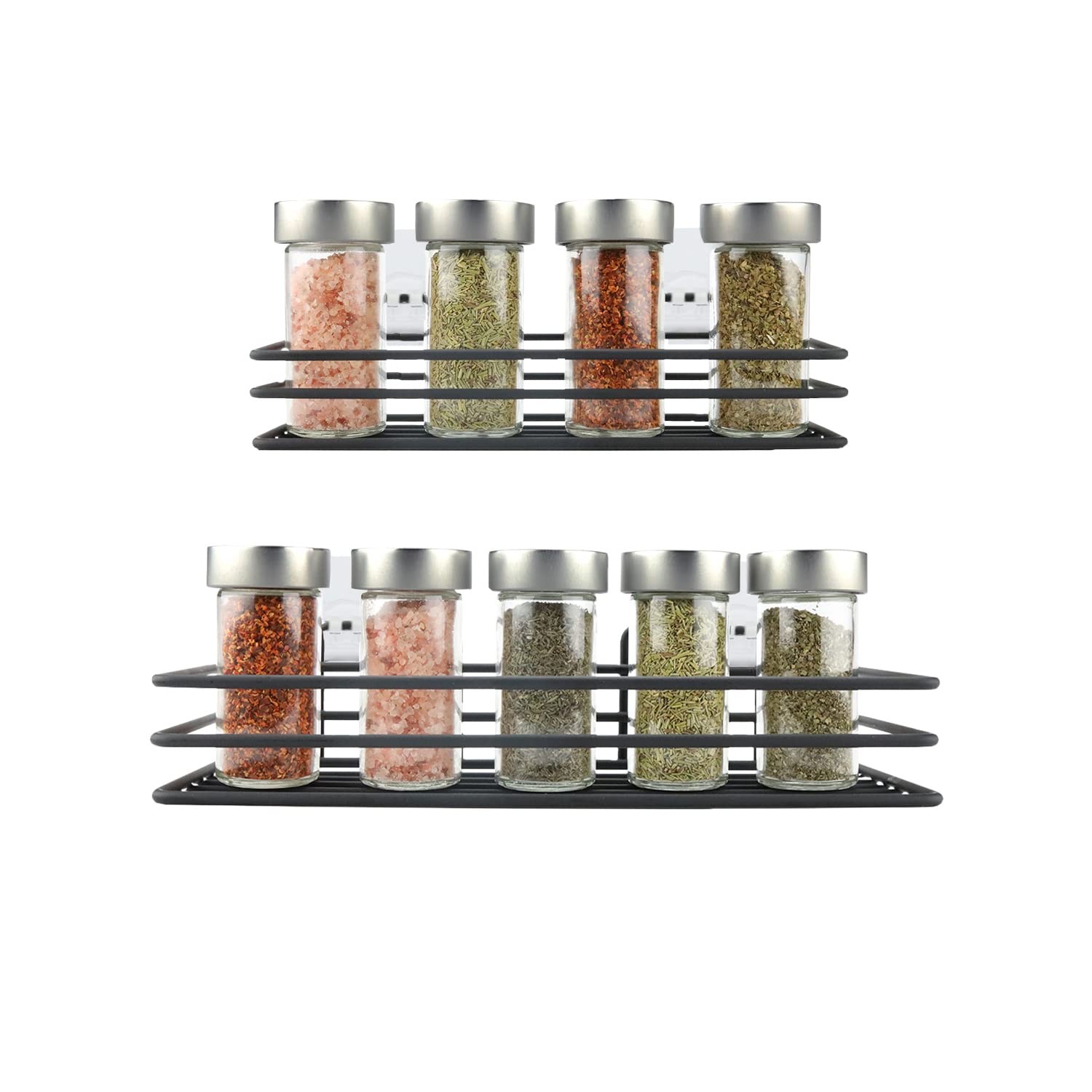 No-Drill Shower Caddy 2-Pack - Wall Mount Stainless Steel Bath Organizer for Shampoo & Soap Storage