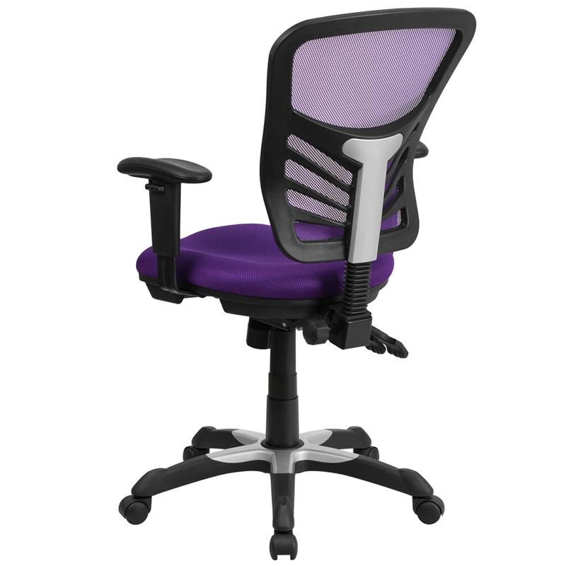 FLASH Mid Back Mesh Executive Office Chair - Ergonomic Swivel Chair with Adjustable Arms & Lumbar Support (Model HL 0001) - Perfect for Home Office, Gaming & Workspaces