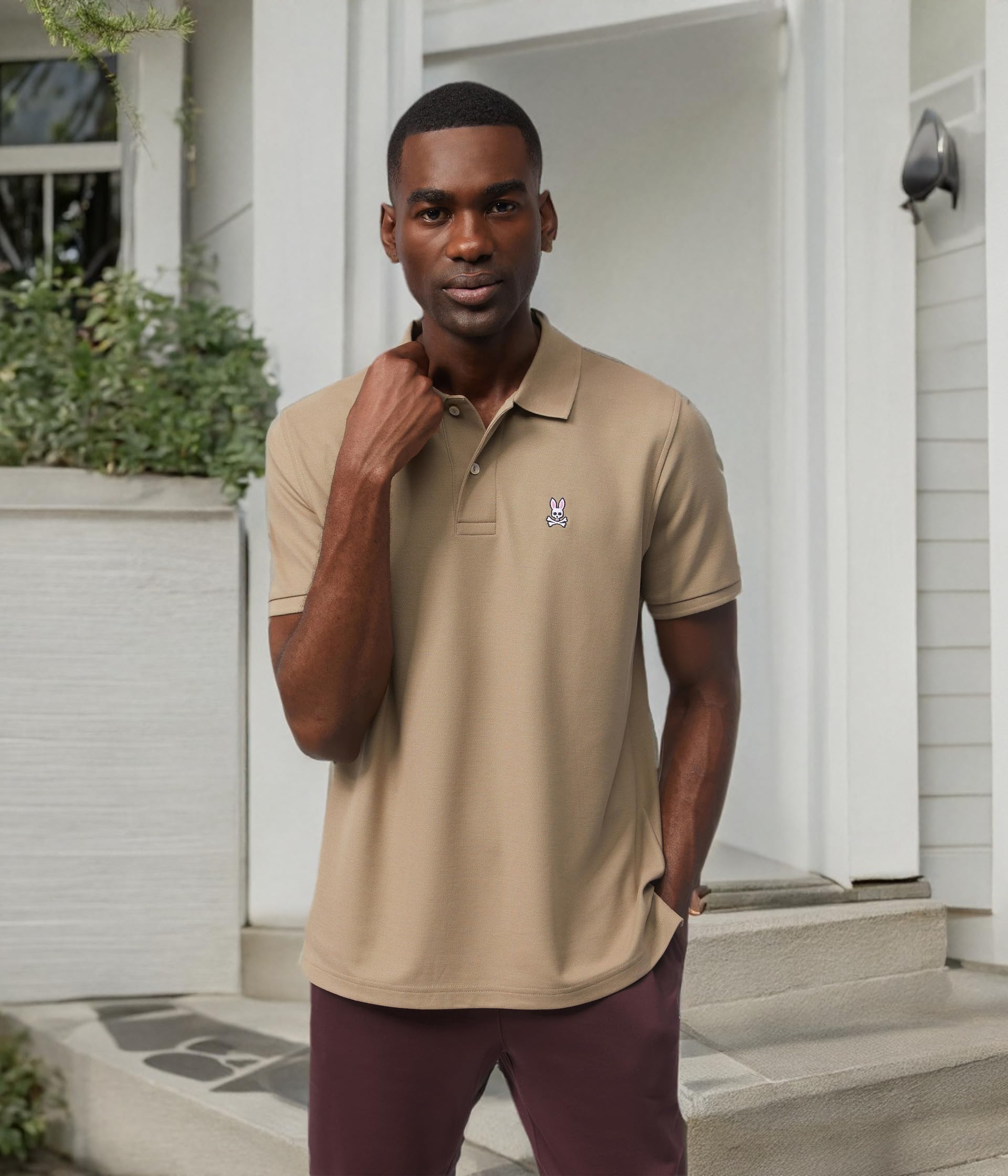 Psycho Bunny Men's Classic Pique Polo Shirt - Premium Cotton Short Sleeve Button Down Shirt for Casual Wear, Golf & Business Casual Outfits