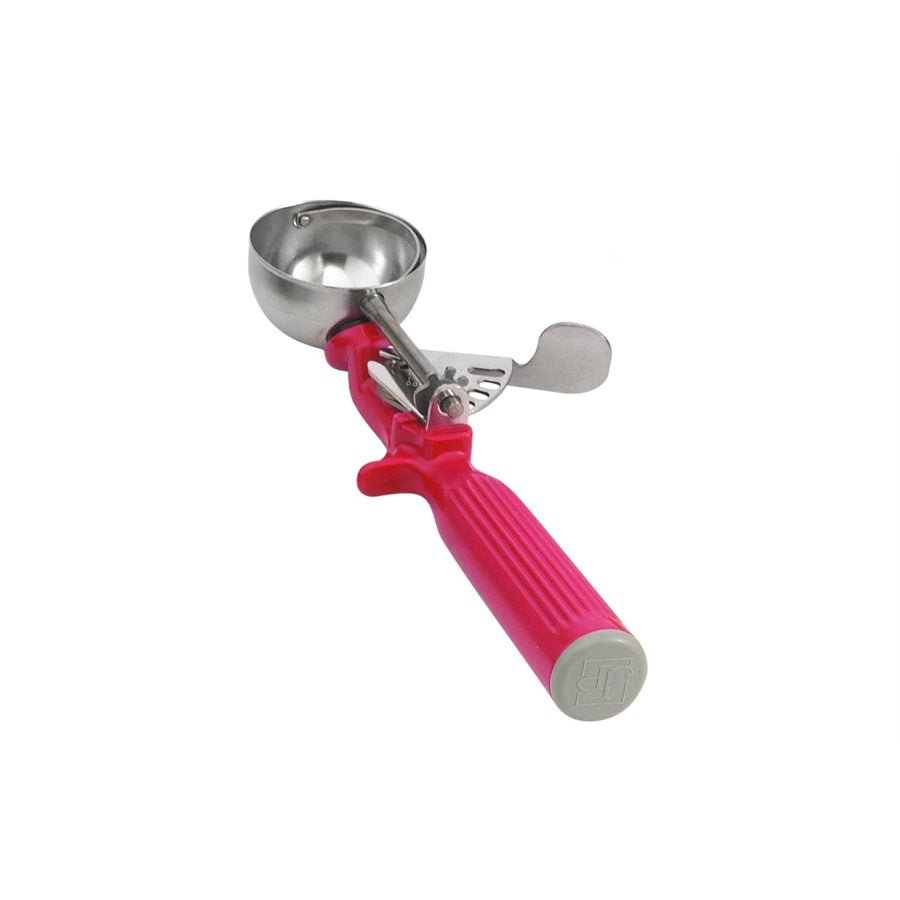 Vollrath #24 1.33 Oz Disher Scoop with Red Handle - Perfect for Portion Control, Cookie Dough, Ice Cream & Commercial Kitchen Use