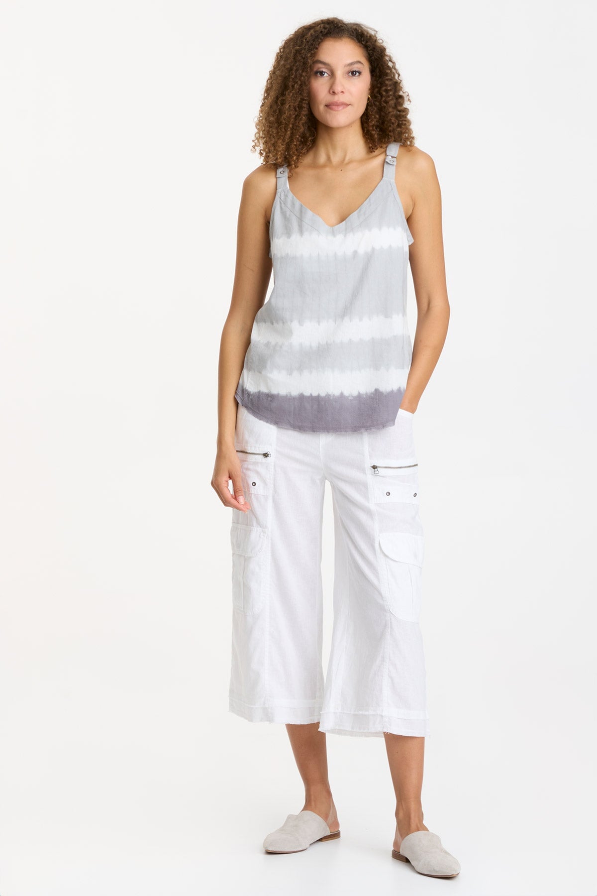 Linen Theroux Tank Top for Women - Breathable Summer Casual Shirt - Perfect for Beach, Travel, and Everyday Wear