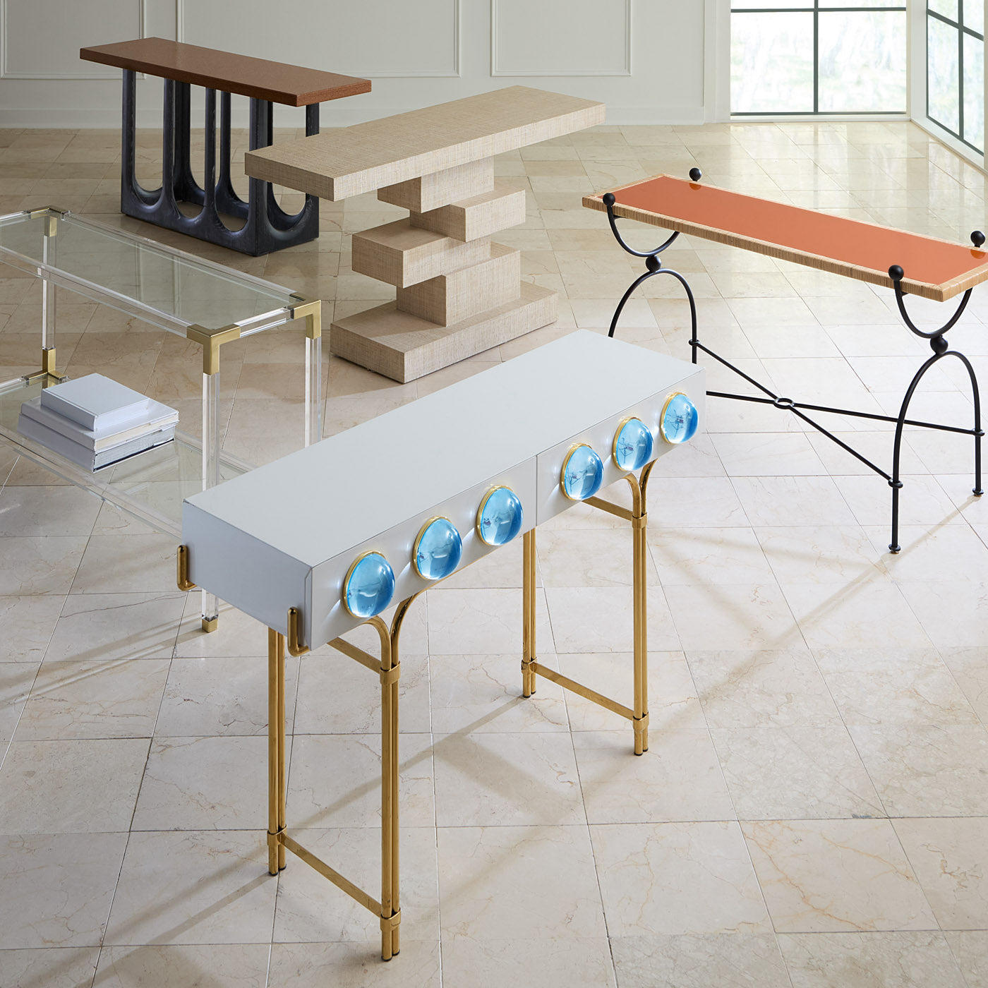 Jacques 50 Console Table - Mid-Century Modern Wooden Entryway Sofa Table - Perfect for Hallway, Living Room & Home Decor