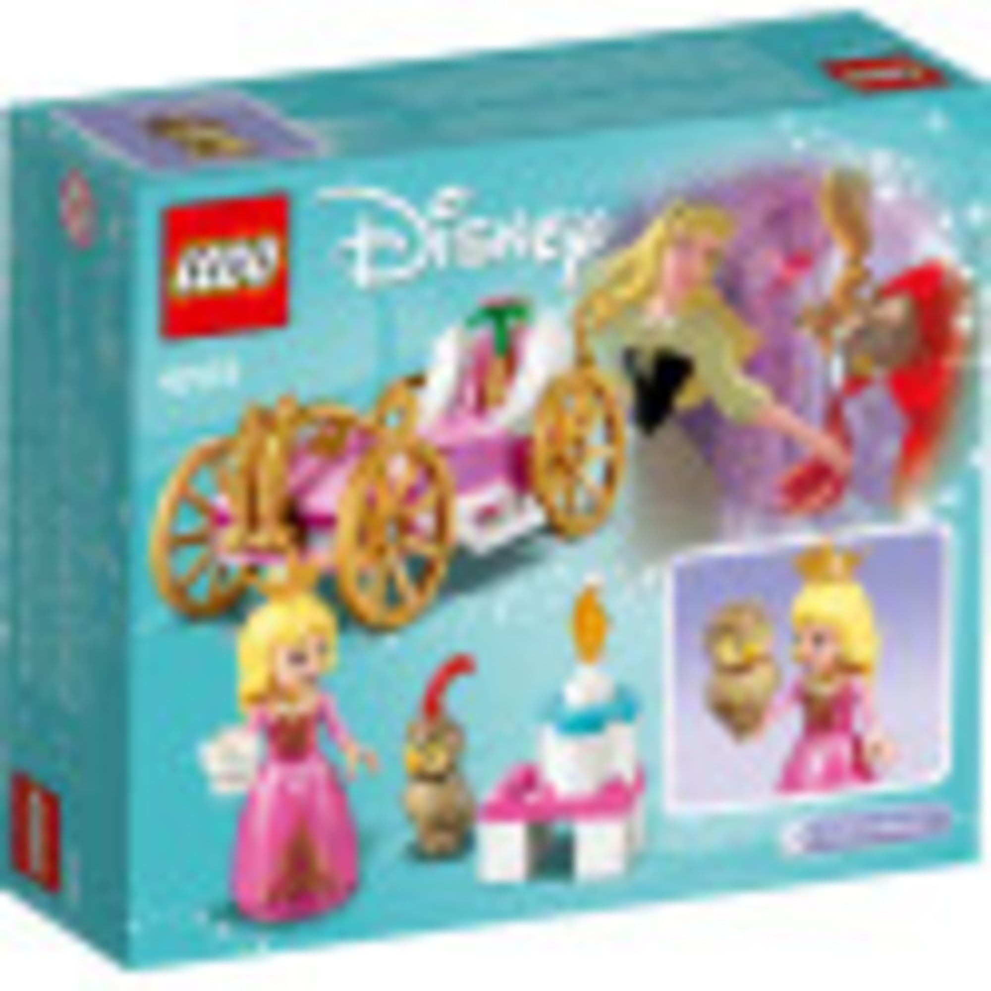 LEGO Disney Princess Aurora’s Royal Carriage Building Kit 43173 - 62 Piece Creative Toy Set for Kids, Birthday Gift & Collectible - Royal Castle Play Scenes & Disney Movie Reenactment