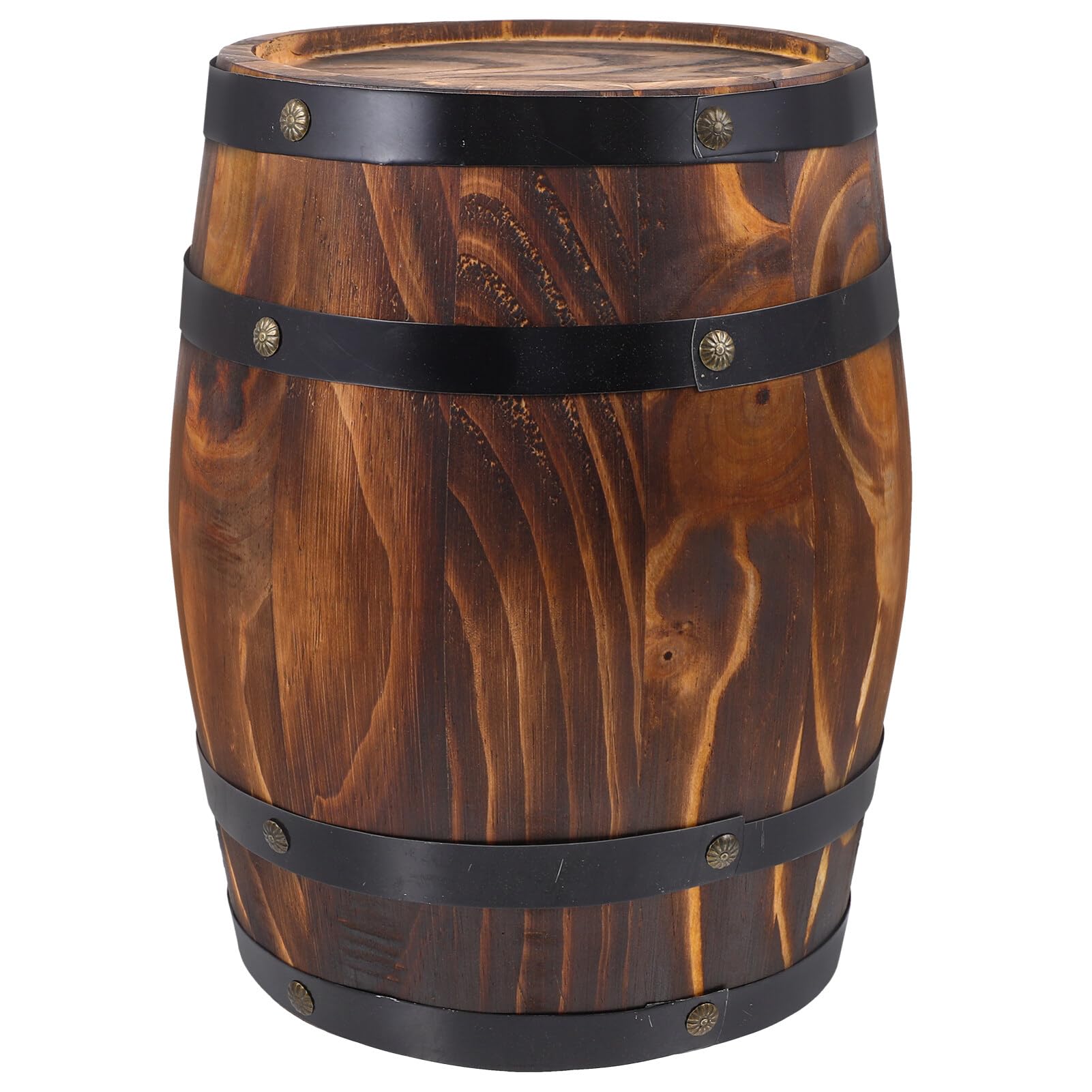 Alipis Wooden Wine Barrel Decor - Rustic Beer & Wine Barrel for Pub, Bar, Home Decor - Handcrafted Red Wine Barrel Ornament | Perfect for Taverns, Weddings, and Vintage-Themed Parties