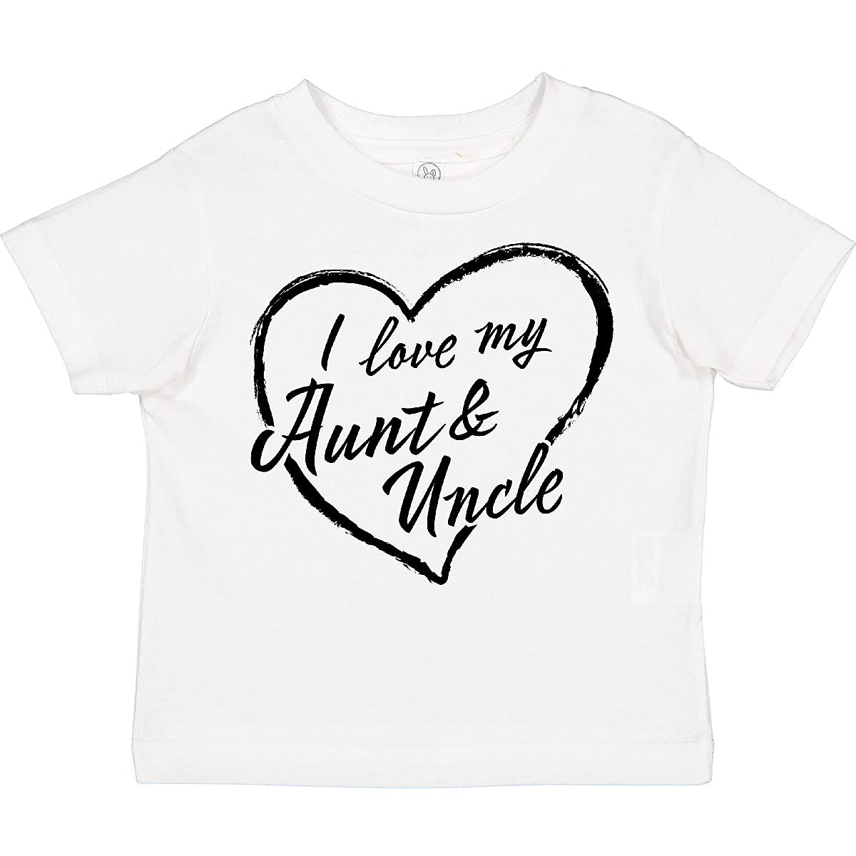 Inktastic I Love My Aunt and Uncle Black Chalk Heart Toddler T-Shirt | Cute Graphic Tee for Kids | Perfect for Family Reunions & Special Occasions
