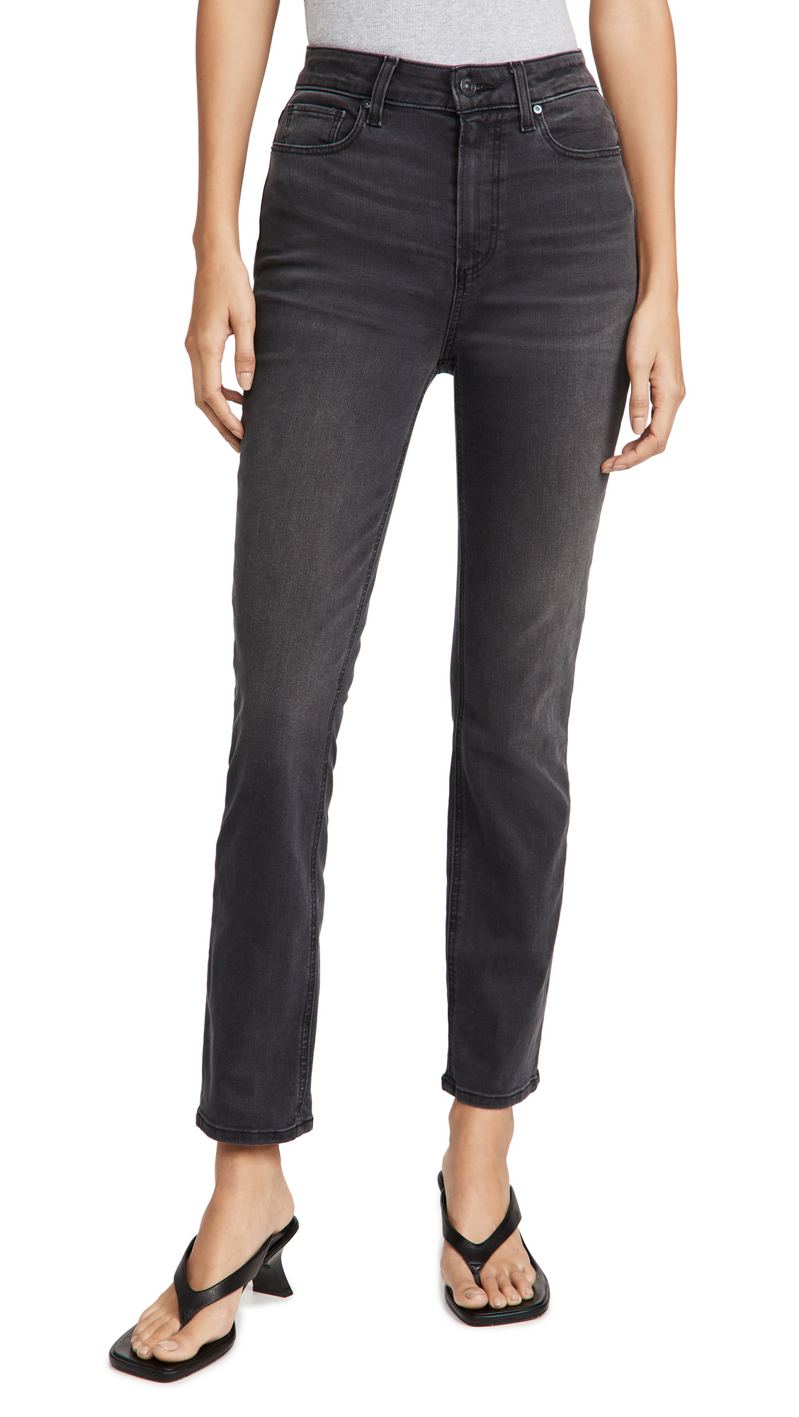 PAIGE Women's Flaunt High-Rise Skinny Jeans with Distressed Accents - Stretch Denim for Comfort & Style | Perfect for Casual Outings, Date Nights & Office Wear