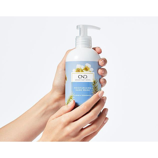 CND Scentsations Jasmine & Cedarwood Hand Wash 13.2 fl oz - Moisturizing & Aromatherapy Liquid Soap for Bathroom, Kitchen & Guest Washroom