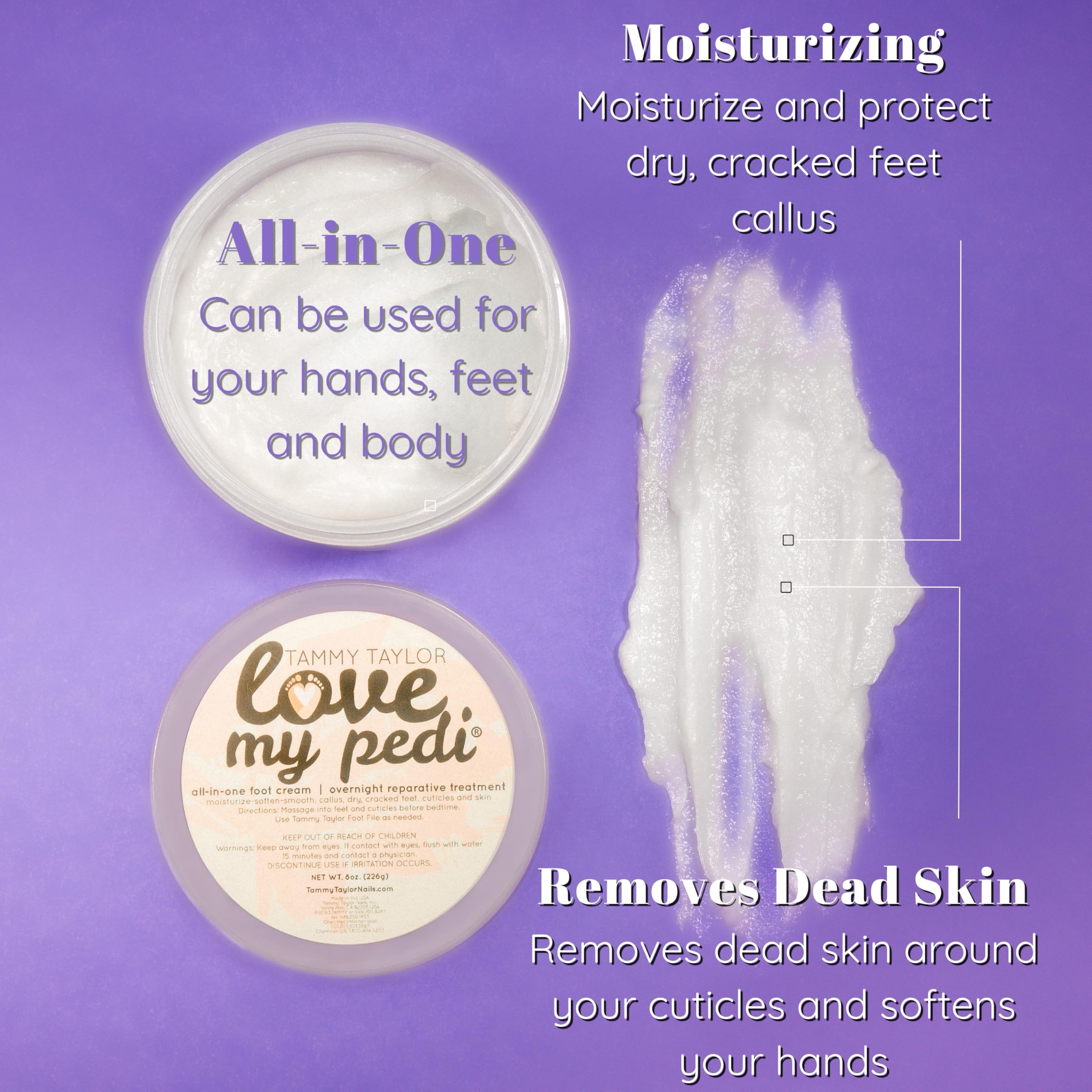 Tammy Taylor Love My Pedi Complete Pedicure Set Bundle | Foot Lotion for Dry Cracked Feet, Knees, Elbows & Hands | All-in-One Foot File, Moisturizing Cream & Dry Foot Spray | Perfect for At-Home Spa, Post-Pedicure Care & Cracked Heel Treatment