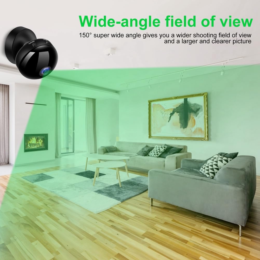 LOLPALONE Wireless Security Camera for Outdoor & Indoor Use - 1080p HD Video, Night Vision, Motion Detection - Ideal for Home Surveillance, Baby Monitoring & Pet Watching