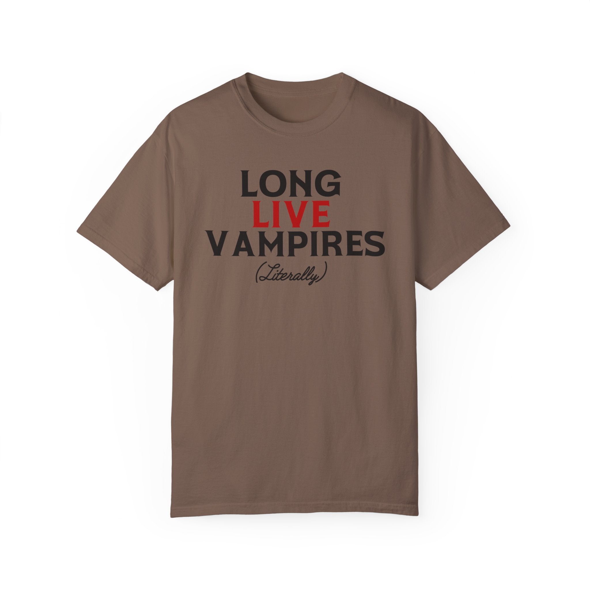 Long Live Vamps T-Shirt | Gothic Vampire Graphic Tee | Soft Cotton Unisex Shirt | Perfect for Halloween, Goth Parties & Vampire Lovers