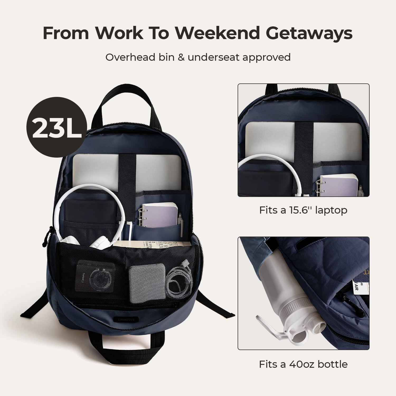 Paz 23L Lightweight Waterproof Hiking Backpack for Men & Women - Durable Travel Daypack for Outdoor Camping, Hiking, School & Work Commute