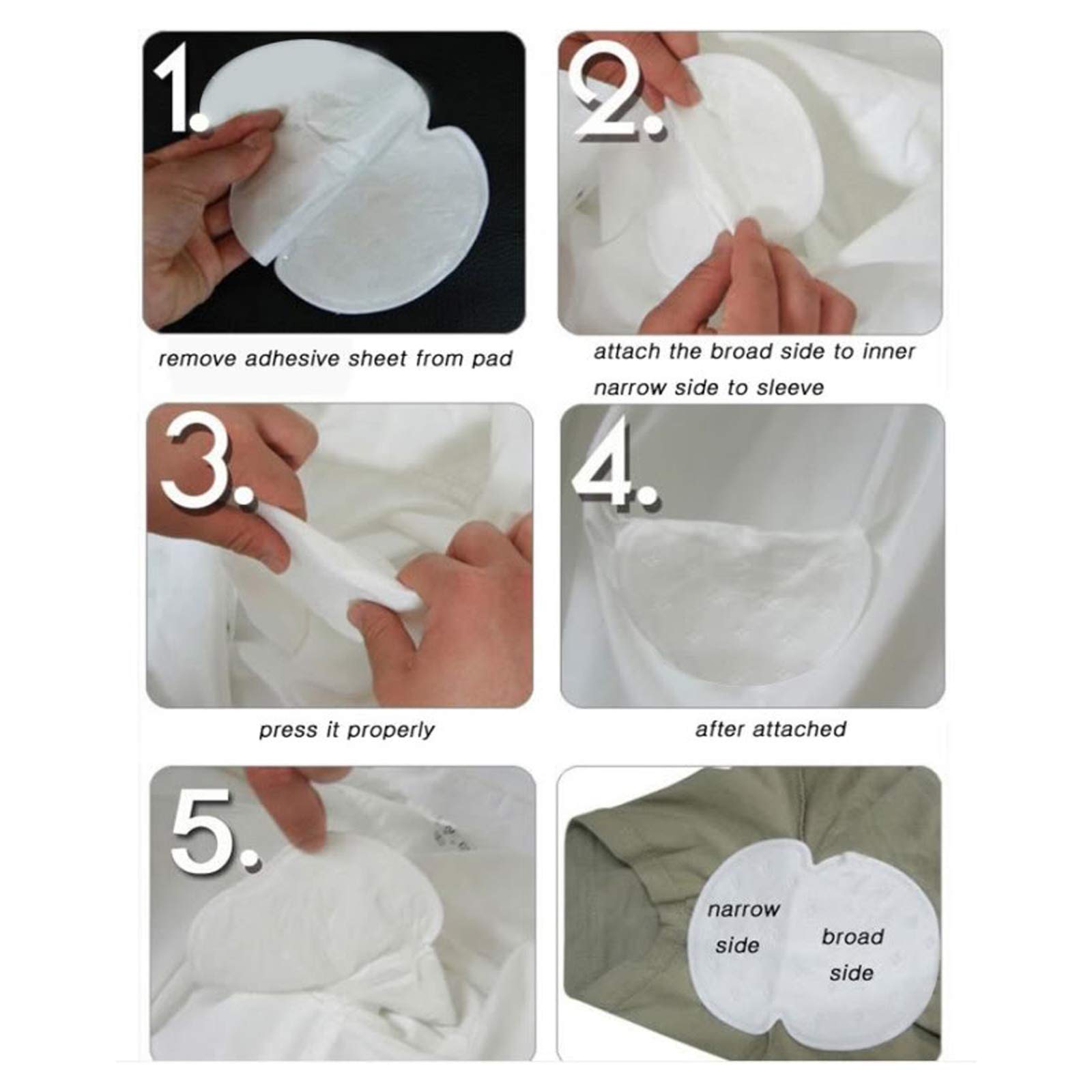 KRUSH Disposable Underarm Sweat Pads - 10 Pack | Highly Absorbent Cotton Pads for Men & Women | Anti-Allergic, Antibacterial & Odor Control | Perfect for Gym, Work & Daily Activities