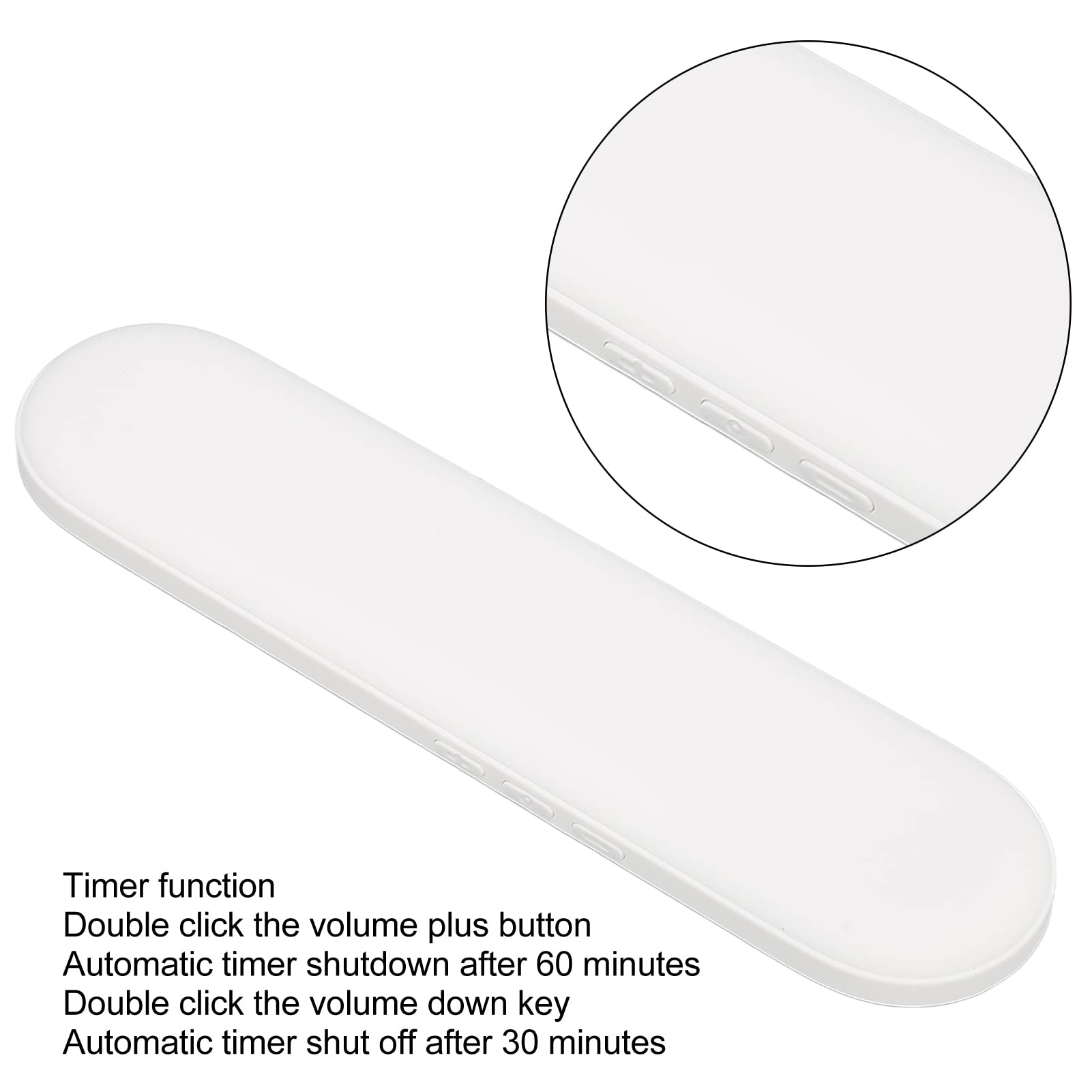 **Waterproof Mini Bone Conduction Pillow Speaker with Stereo Bass - 20H Playback, Timer & White Noise for Deep Sleep - Perfect for Insomnia Relief & Relaxation (White)**