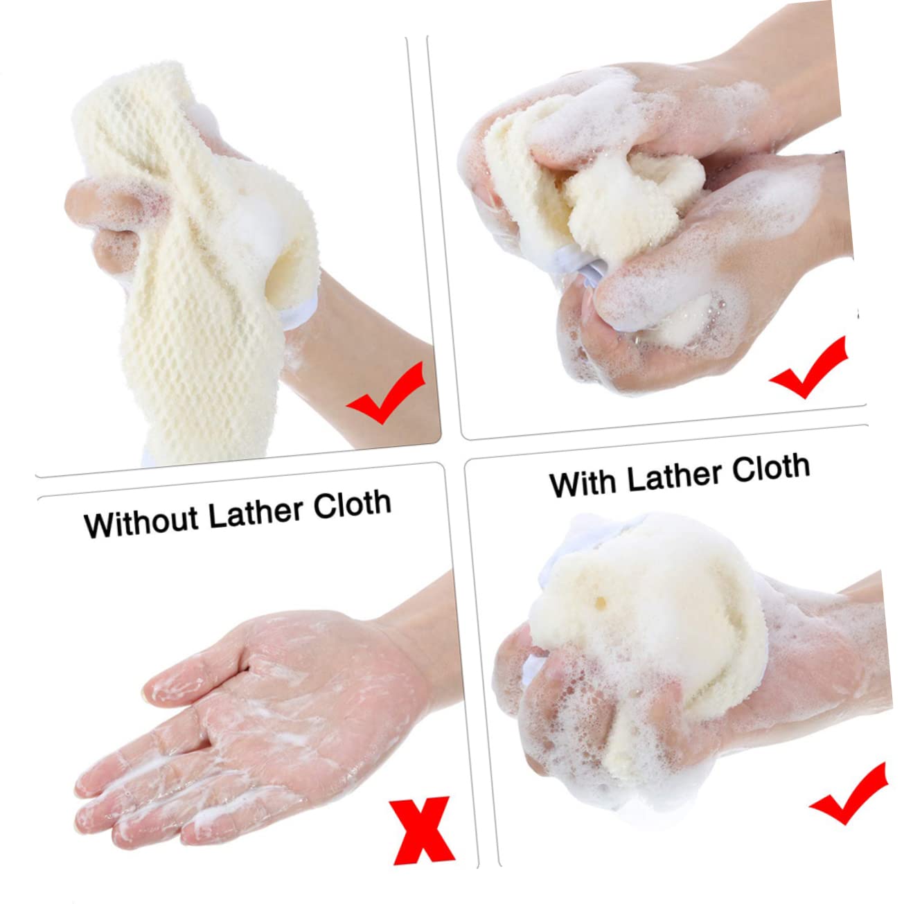 2 Pack Exfoliating Facial Washcloths - Quick Dry Nylon Bath Towels with Short Loop for Smooth Skin - Perfect for Spa, Travel & Daily Skincare Routine