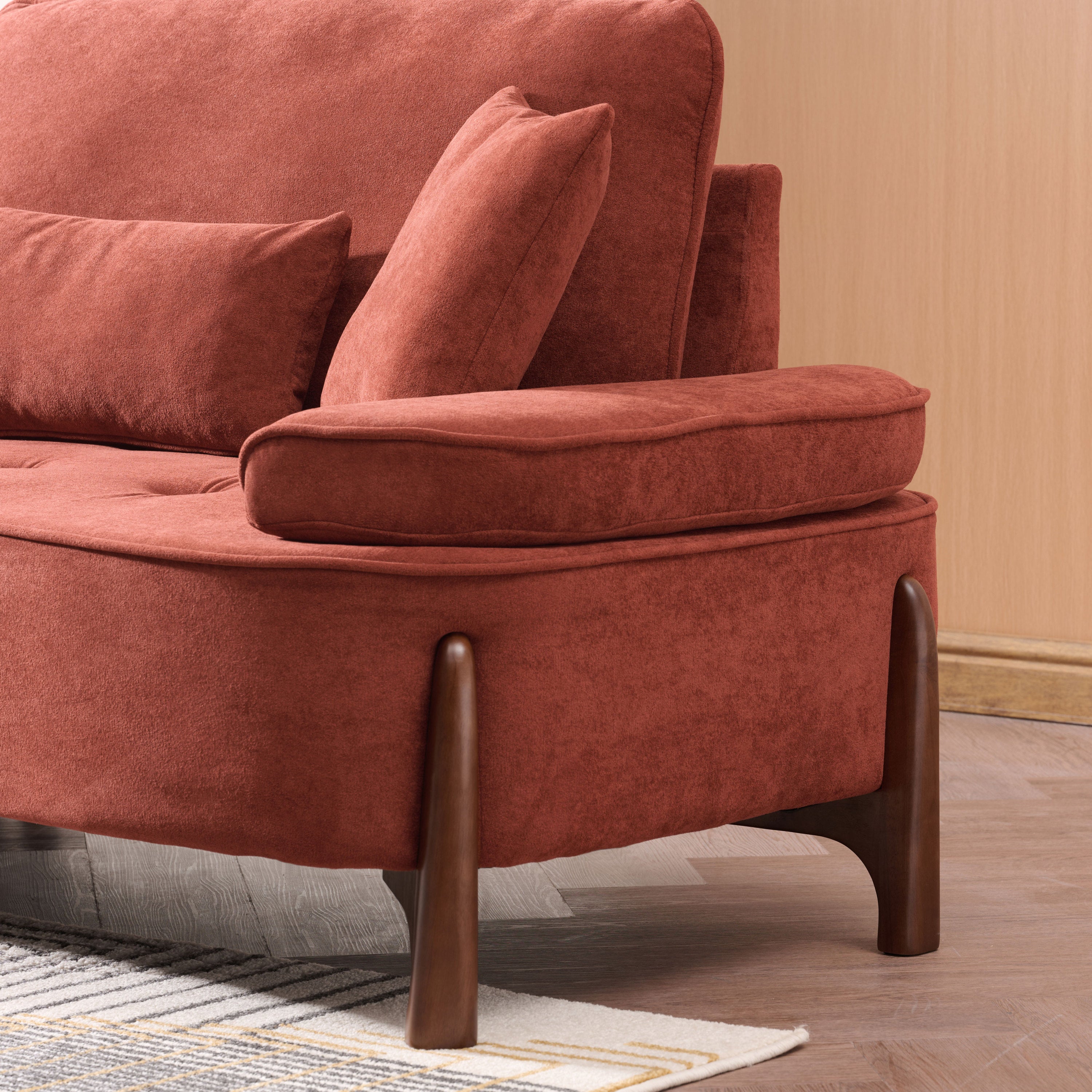 103 Inch Ultra Plush Deep Seated Sofa with Removable Pillows - Luxury Comfort for Living Room, Bedroom, Apartment & Office - Perfect for Relaxing, Entertaining & Small Space Decor