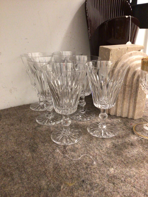 Premium Set of 6 Cut Crystal Stemware Water Glasses - Elegant Drinking Glasses for Fine Dining, Wedding Gifts & Formal Entertaining