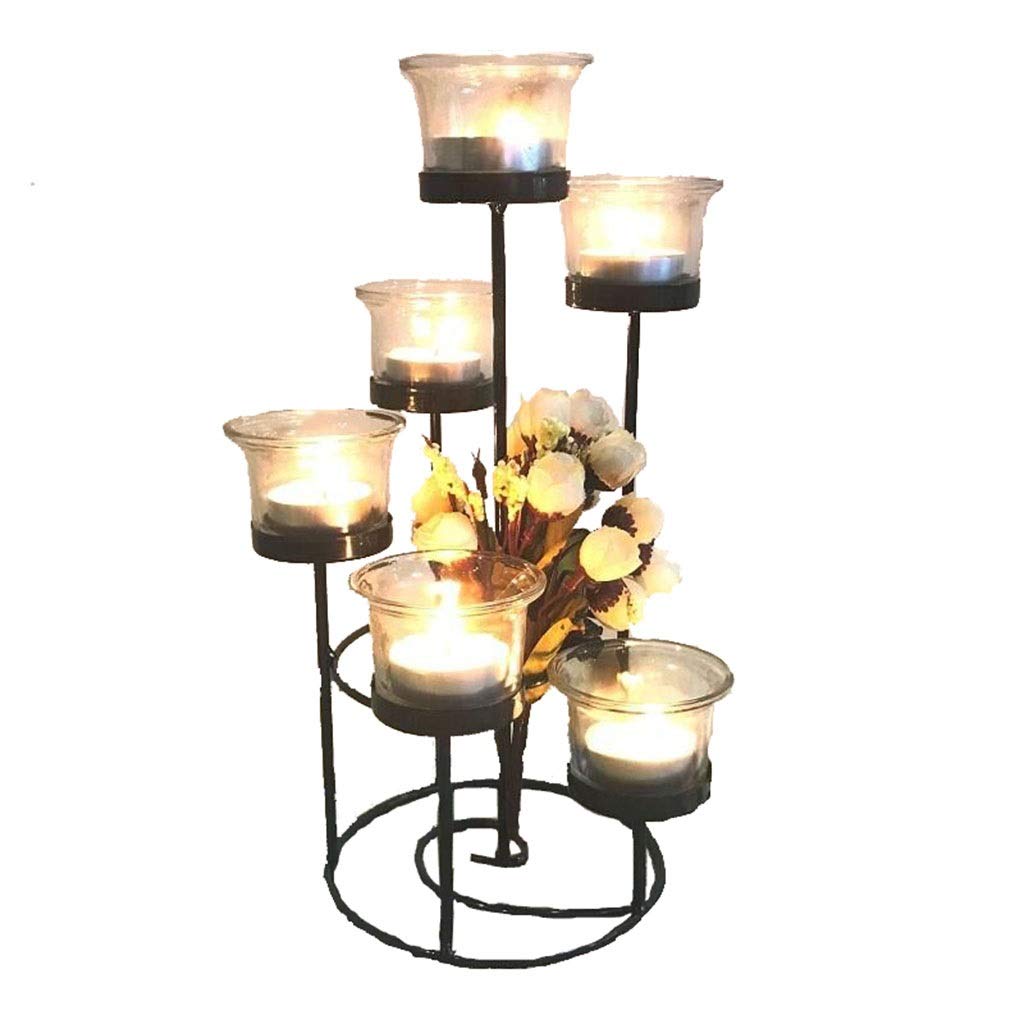 SYALEO Iron Candle Holder Stand - Elegant Candlestick for Romantic Dinners, Weddings & Home Decor | Perfect for Table Centerpieces, Fireplace Mantels & Outdoor Patio Lighting