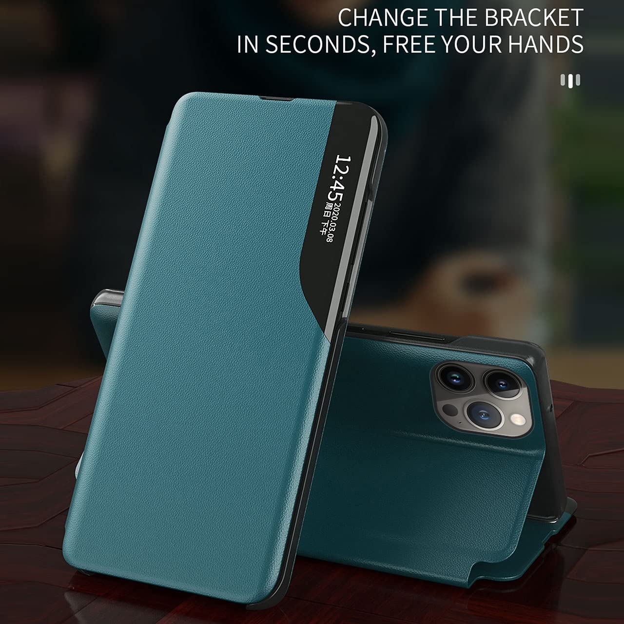 Premium PU Leather Flip Wallet Case for Samsung Galaxy M51 - Shockproof Protective Cover with Card Slots & Stand Function (Blue) | Perfect for Business, Travel & Everyday Use