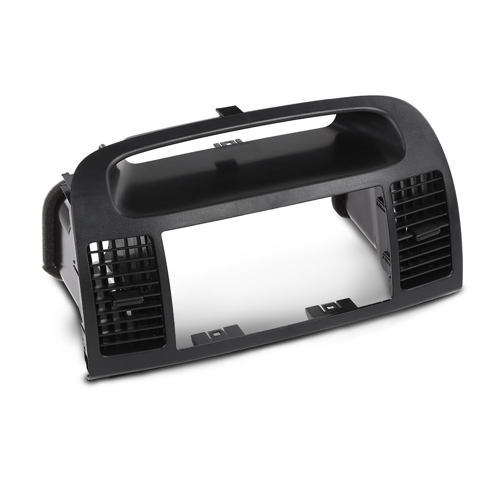 LQI Center Dash Radio Bezel AC Air Vents Upper Trim Compatible with Toyota Camry 2002-2006 | Black Interior Replacement Part | Perfect for Car Dashboard Upgrade & Repair
