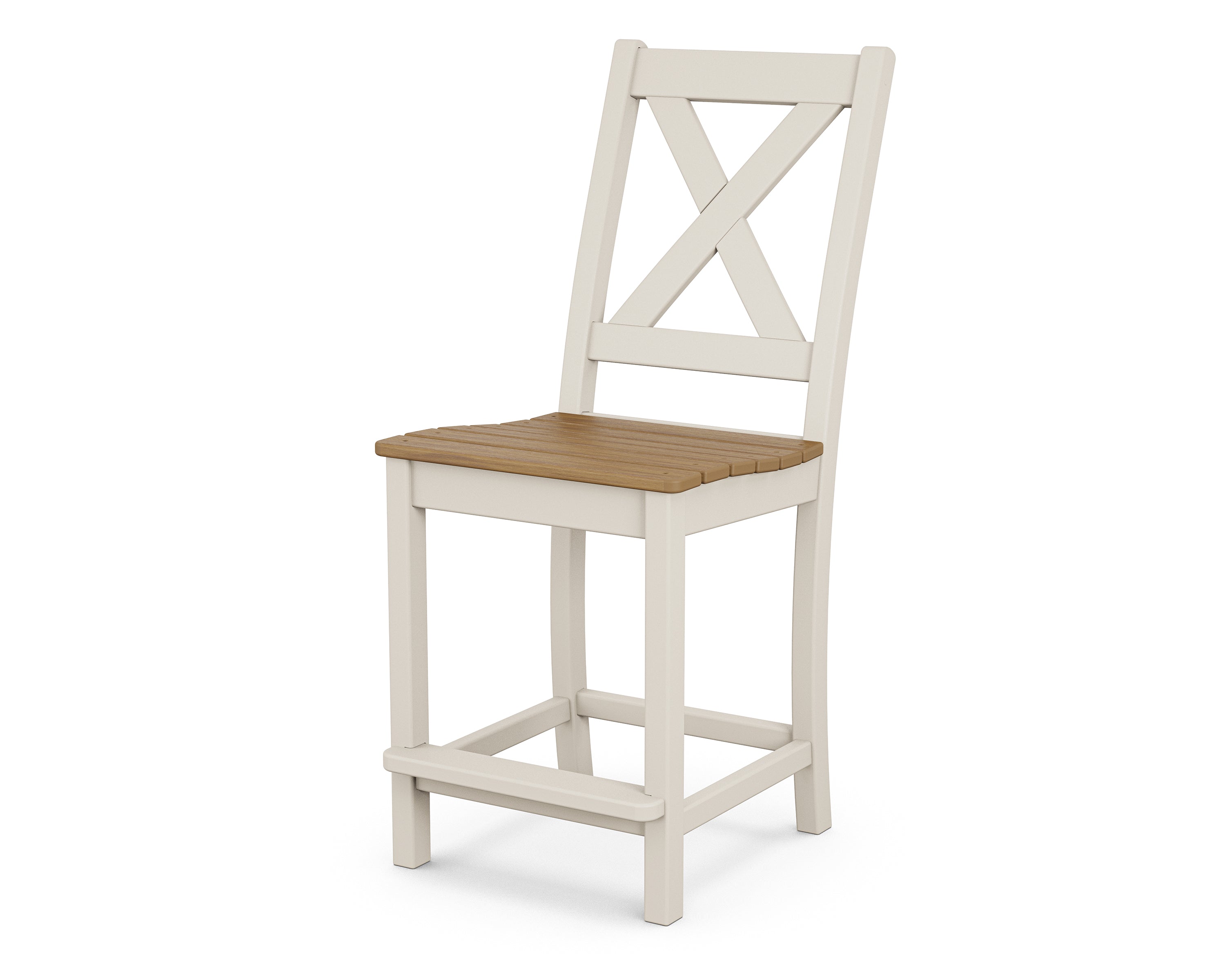POLYWOOD Braxton Counter Height Bar Stool - Outdoor & Indoor Durable Plastic Adirondack Chair for Patio, Deck, Poolside, and Kitchen Counter Use