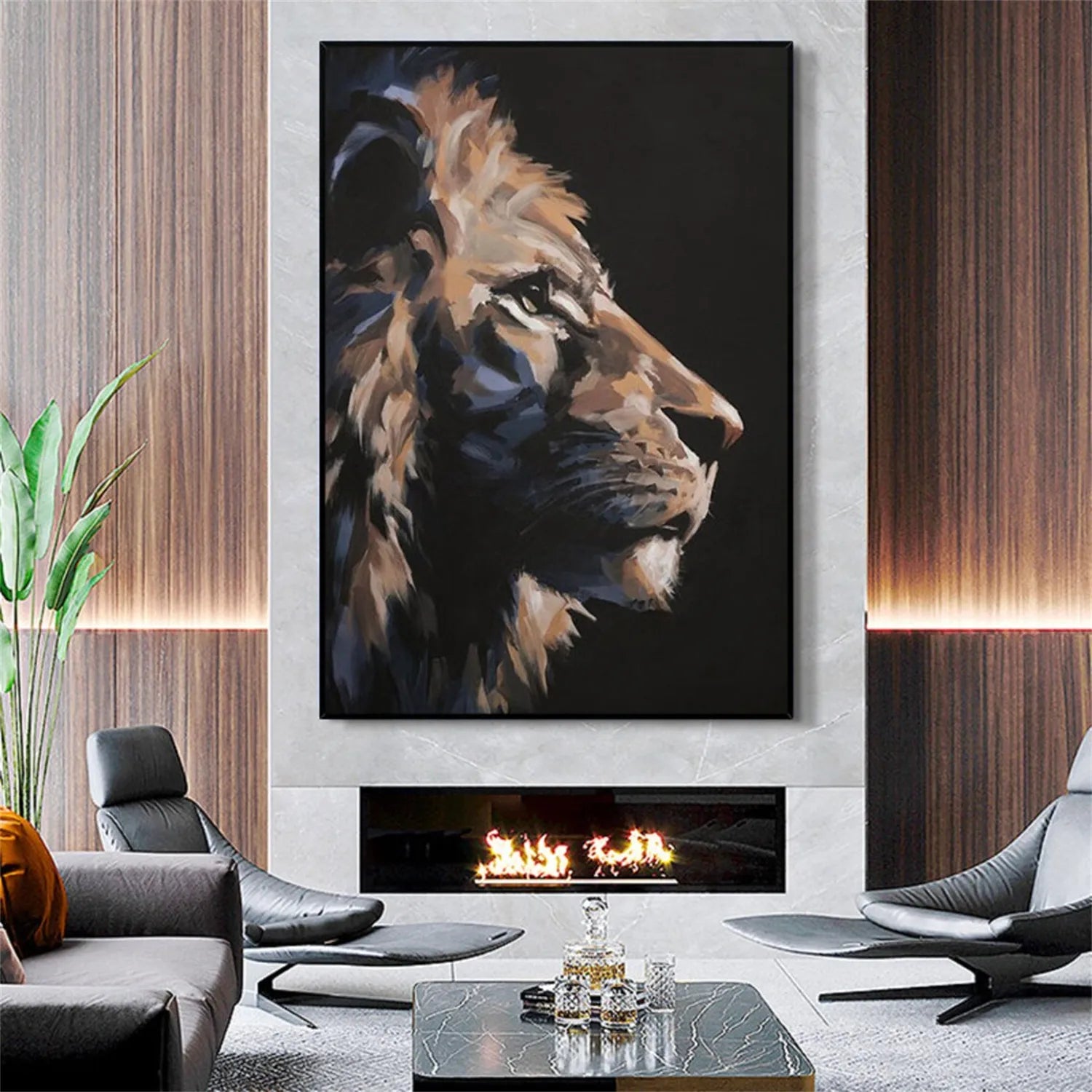 Animal Art Painting #AP055 - Handmade Canvas Wall Decor for Living Room, Bedroom & Office - Wildlife & Nature Inspired Artwork