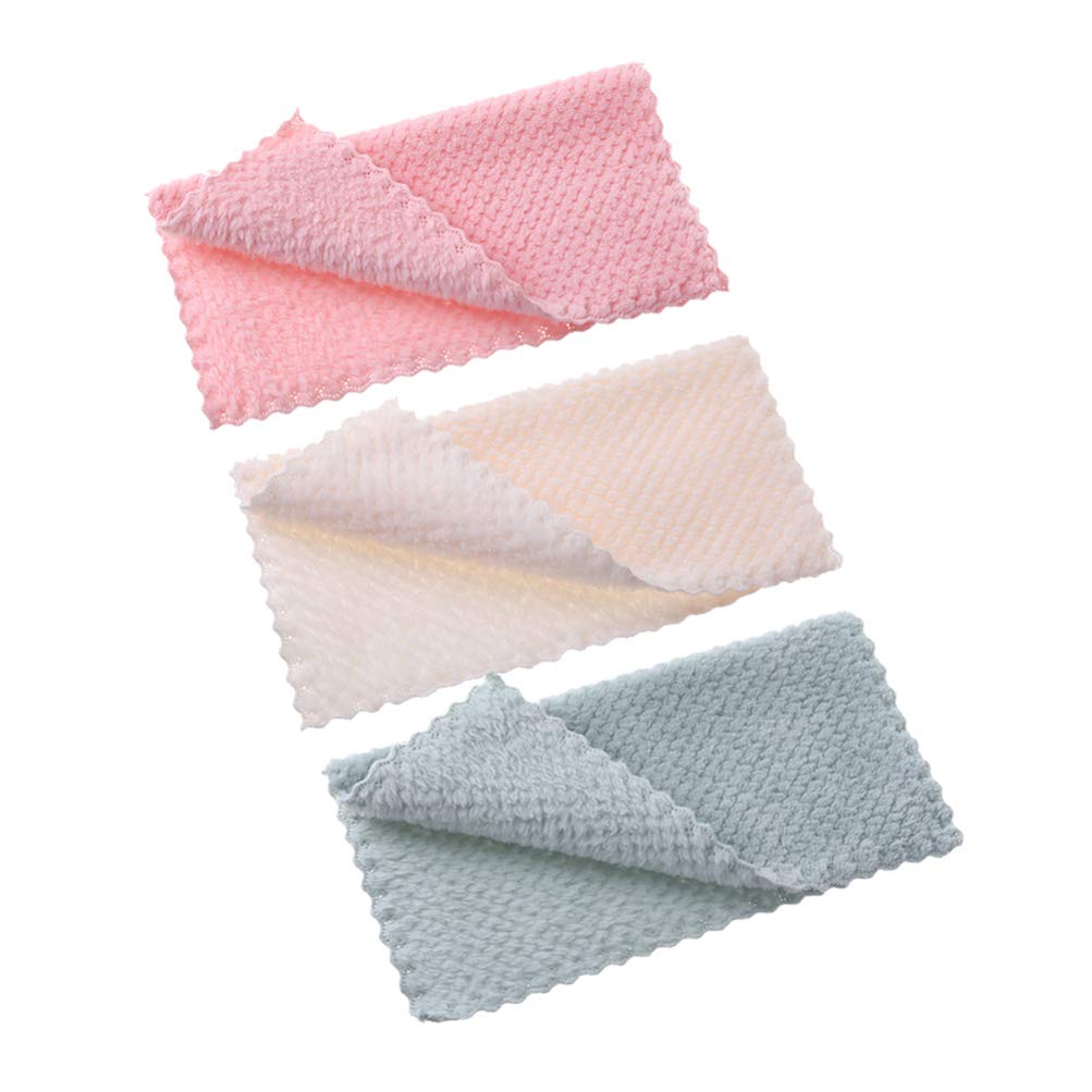 Premium Microfiber Dish Towels Set of 3 - Super Absorbent Kitchen Cleaning Cloths for Pots, Pans & Dishes - Quick Drying Reusable Dish Rags for Home, Restaurant & Camping Use
