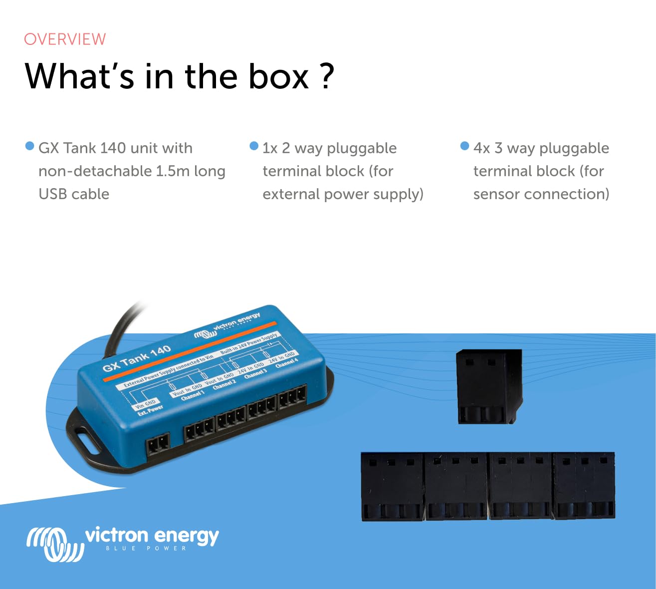 Victron Energy GX Tank 140 - Advanced Battery Monitoring System for Solar & Off-Grid Power | Perfect for RVs, Boats & Remote Homes